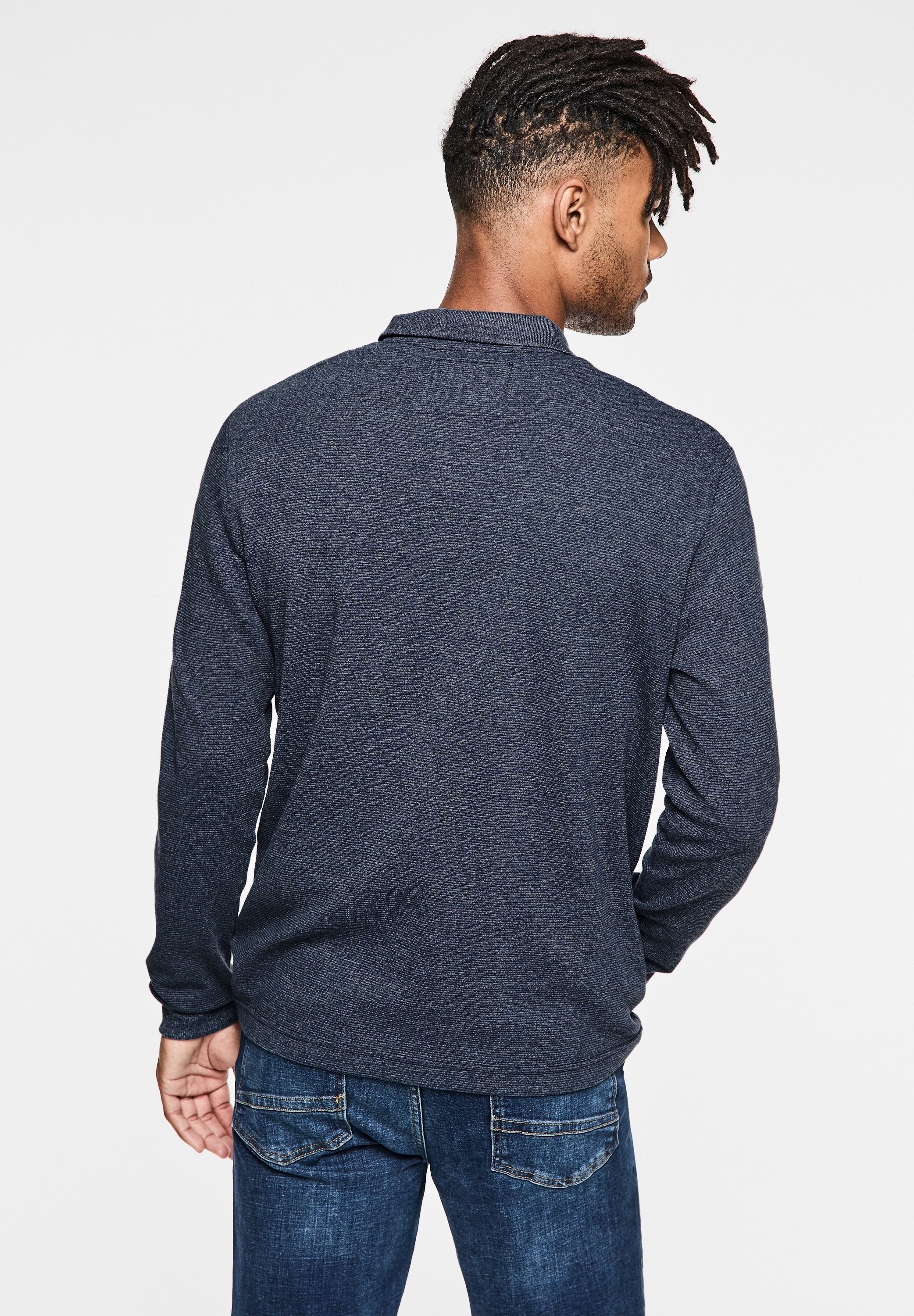 STREET ONE MEN Longpullover, im soften Baumwoll-Mix