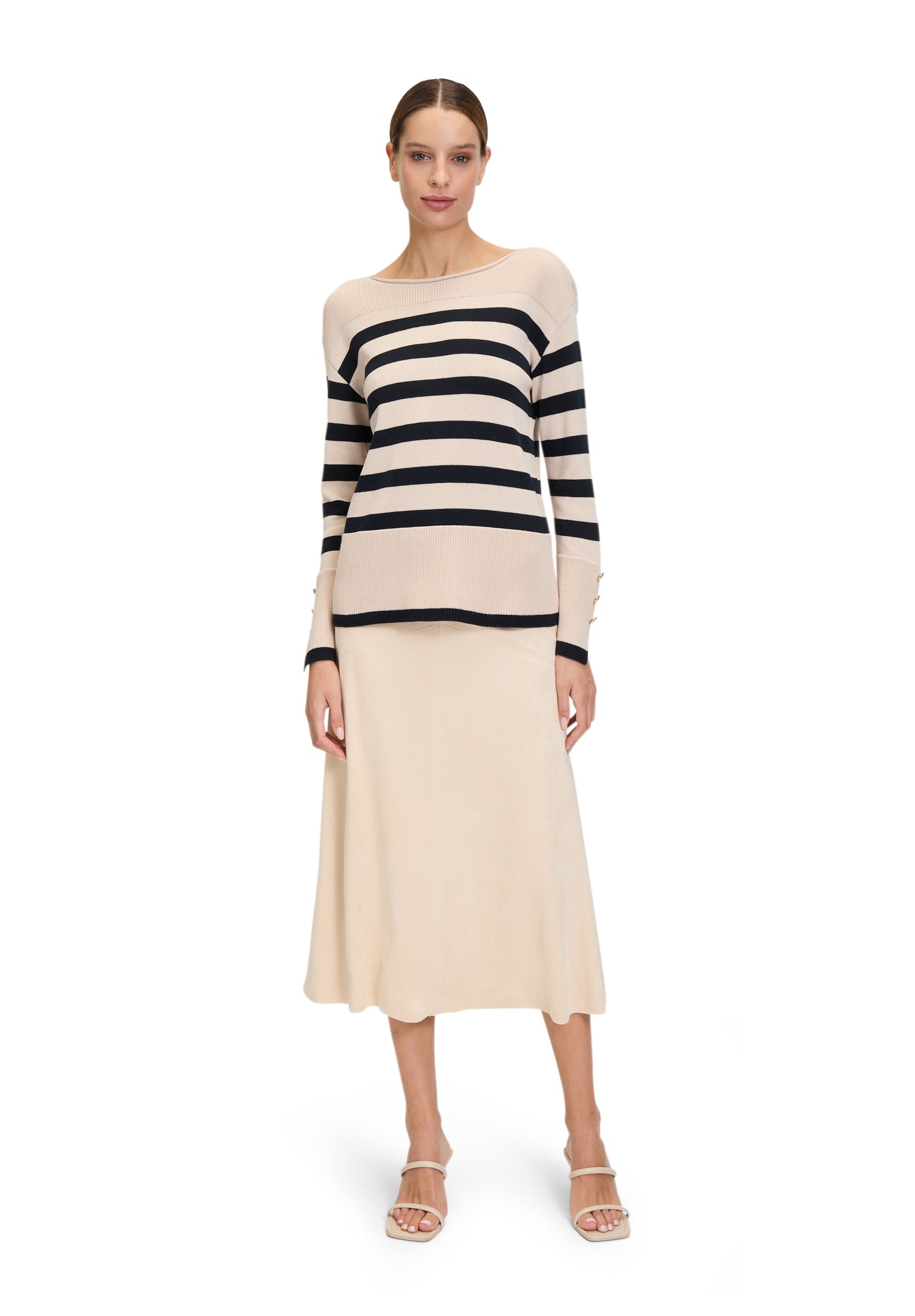 Betty Barclay Strickpullover »Betty Barclay Strickpullover mit Streifen«, (1 tlg.), Knöpfe