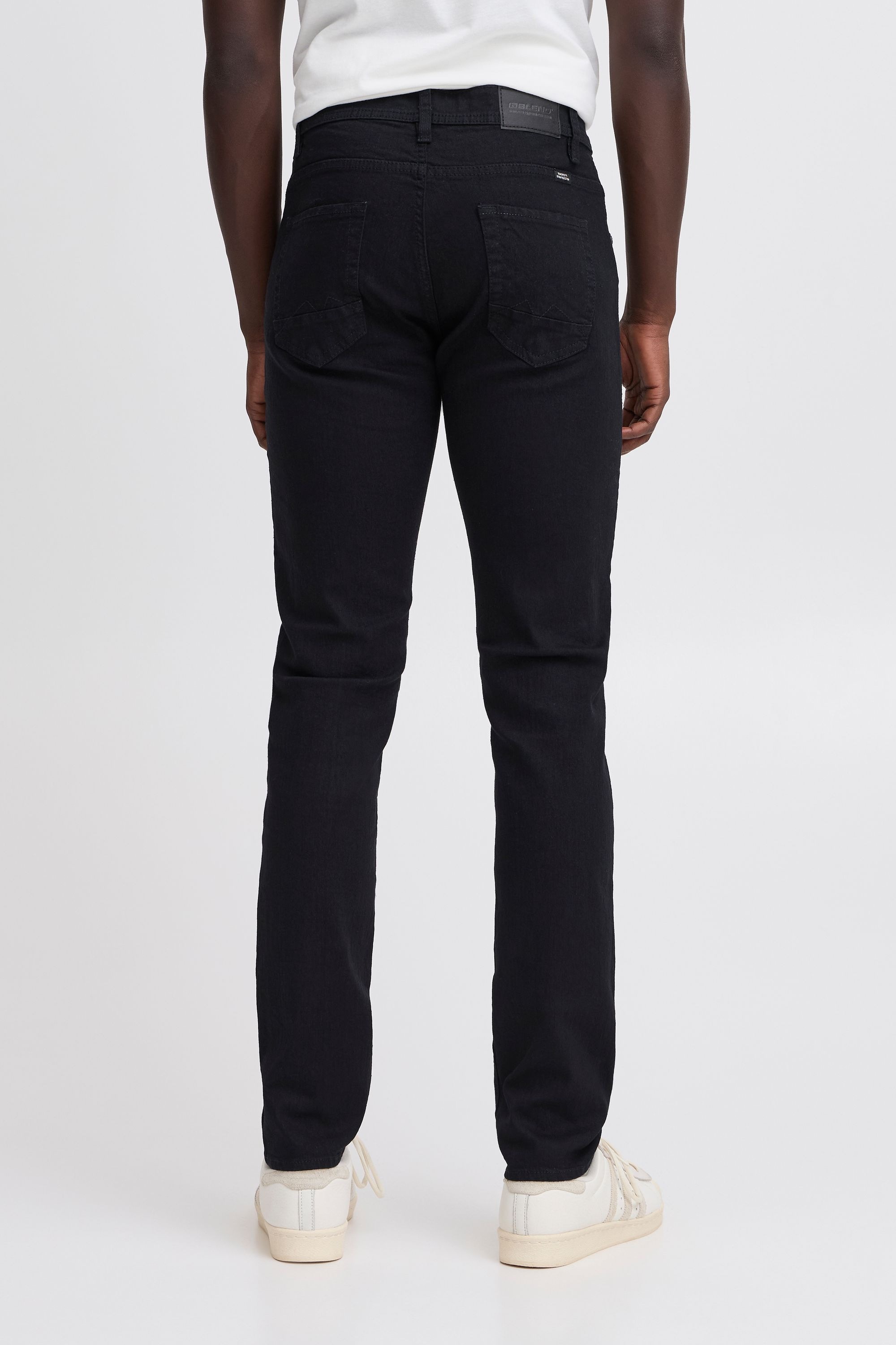 Relaxhose BLEND "BHTwister", Herren, Gr. 33, Länge 34, denim schwarz, 24, 80% Baumwolle, 19% Polyester, 1% Elasthan, meliert, Basic, regular fit normal, Hosen Relaxhose, Klassische Regular-fit-Jeans mit Taschen 3
