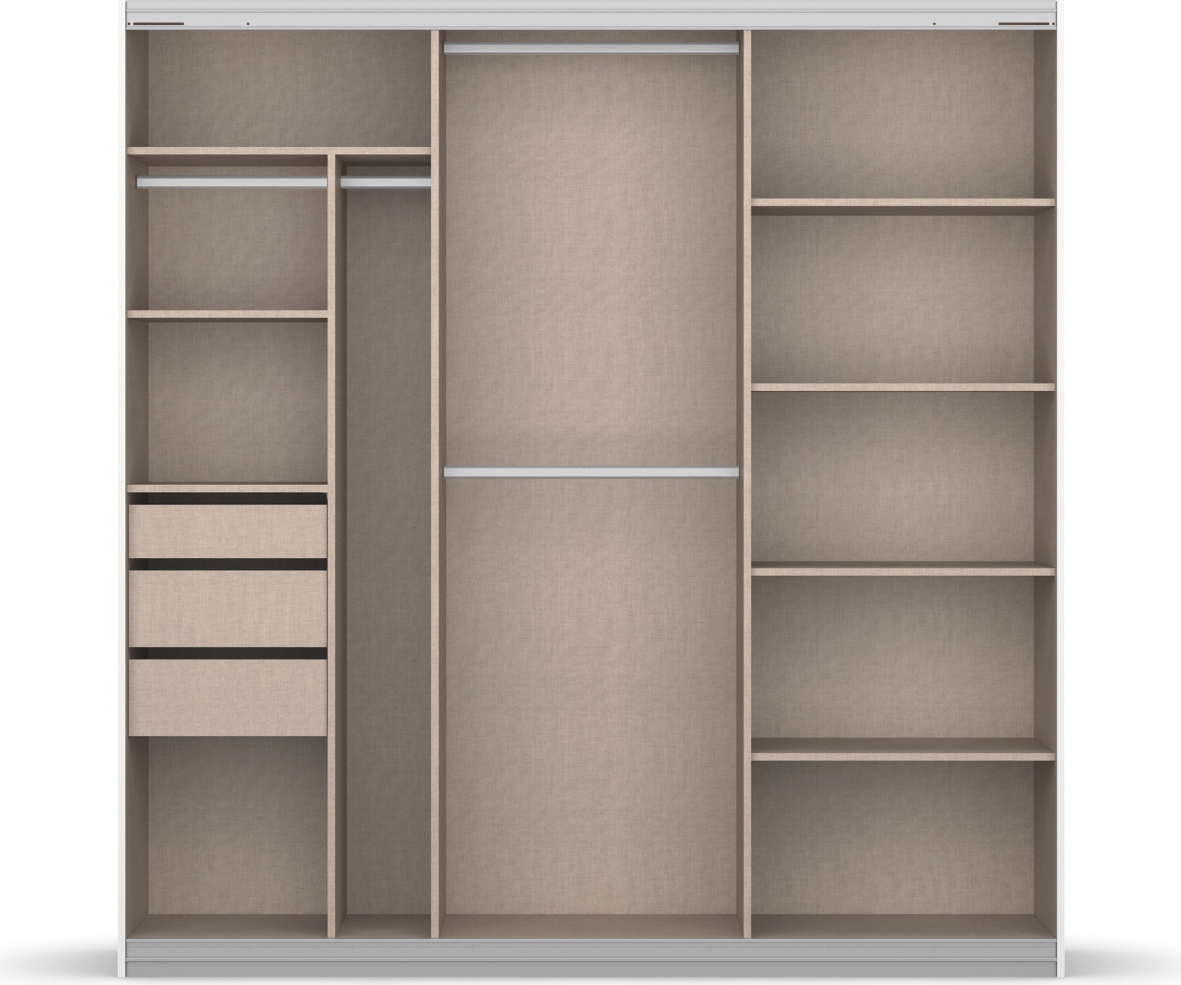 Thumbnail - rauch Schwebetürenschrank "Kleiderschrank Schrank Garderobe OTELI inkl. 3 Innenschubladen" Breiten 211/278/323/368 cm Hö...