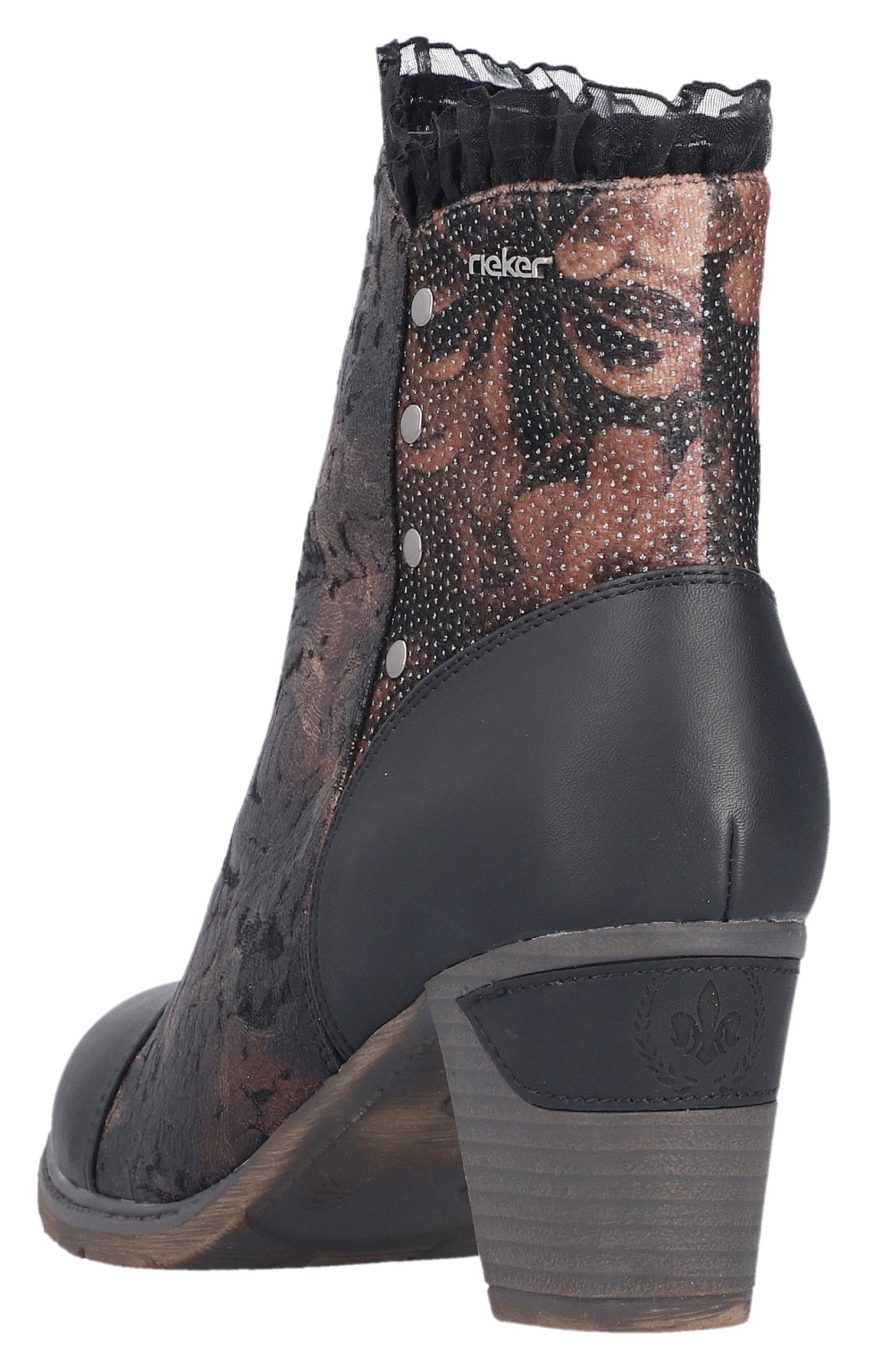 Rieker Stiefelette, Trachtenstiefelette, Festtagsstiefelette, Blockabsatz, mit Warmfutter