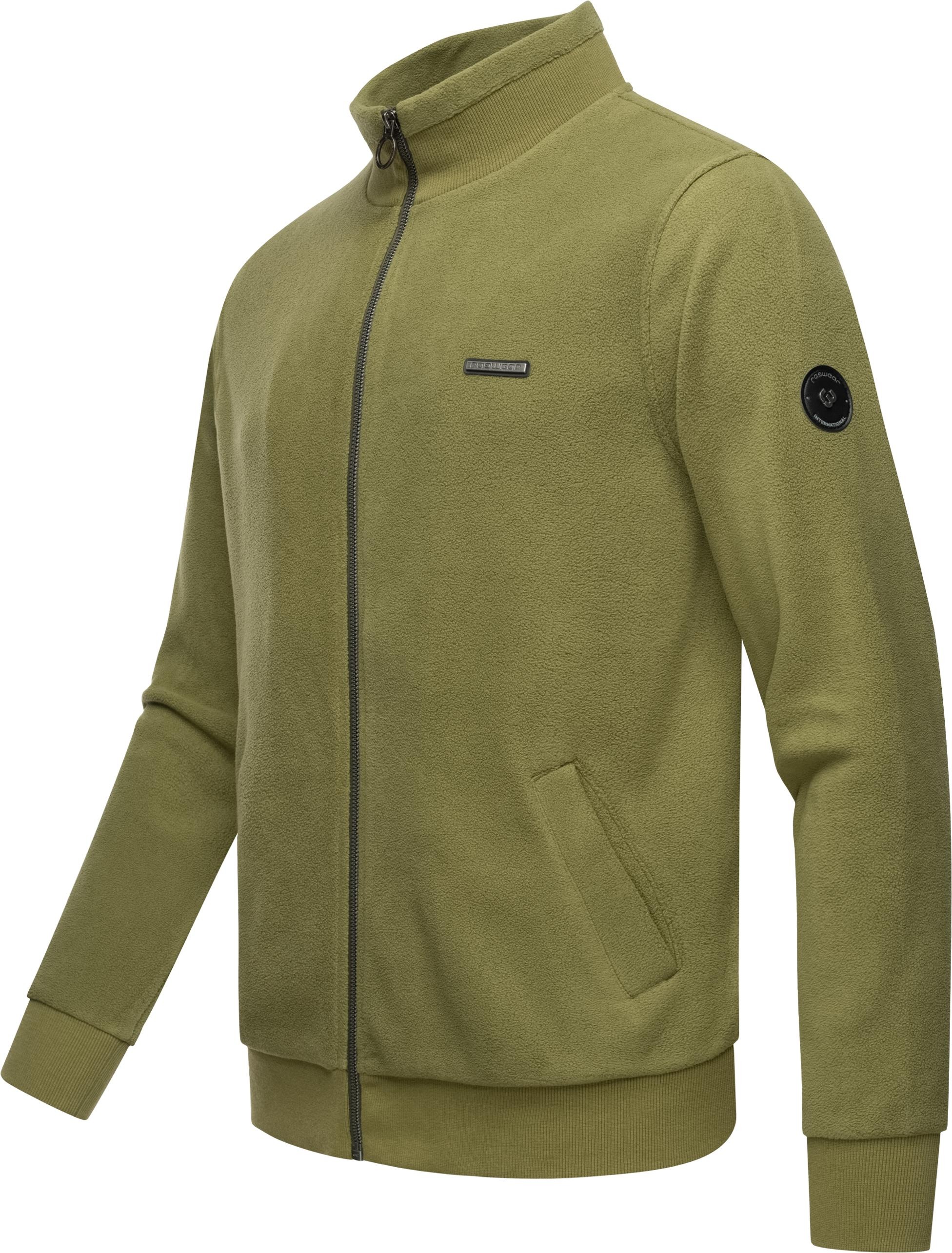 Ragwear Sweatjacke »Trayne Fleece«, Herren Basic Fleecejacke mit hohem Kragen