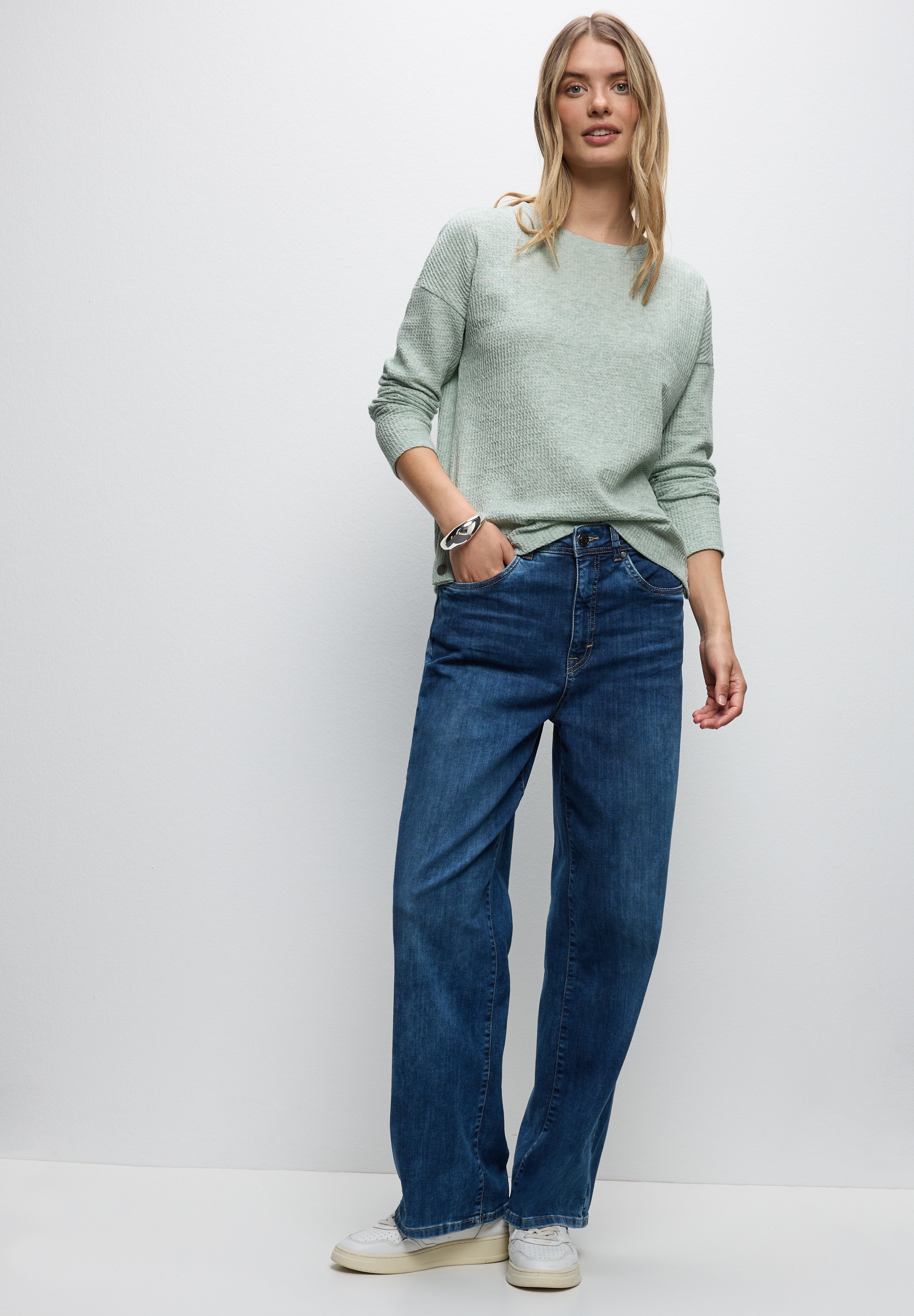 STREET ONE Langarmshirt, im soften Baumwoll-Mix