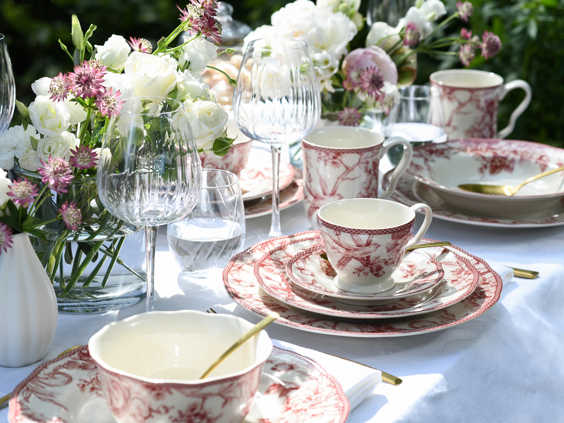 CreaTable Kombiservice »Adelaide, Service 16-tlg.« Nostalgischer Vintage Dekor, Elegante Form