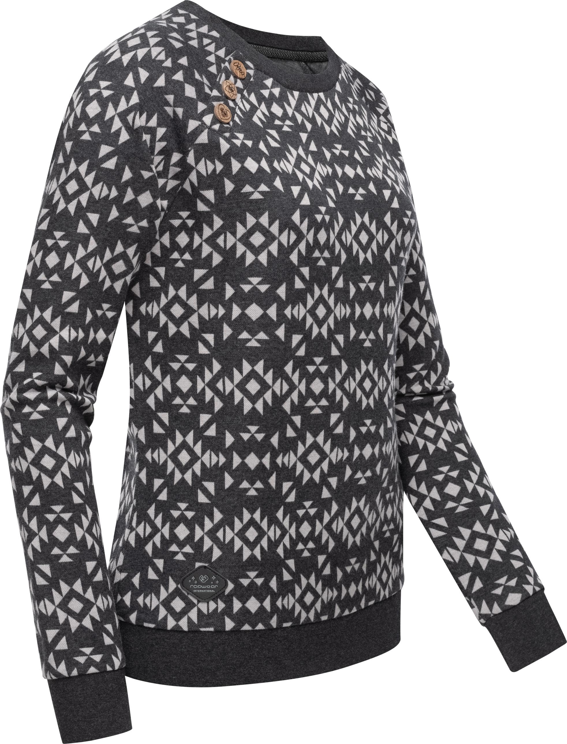 Ragwear Rundhalspullover »Darria Aztec«, Leichter Damen Pullover mit coolem Print-Muster