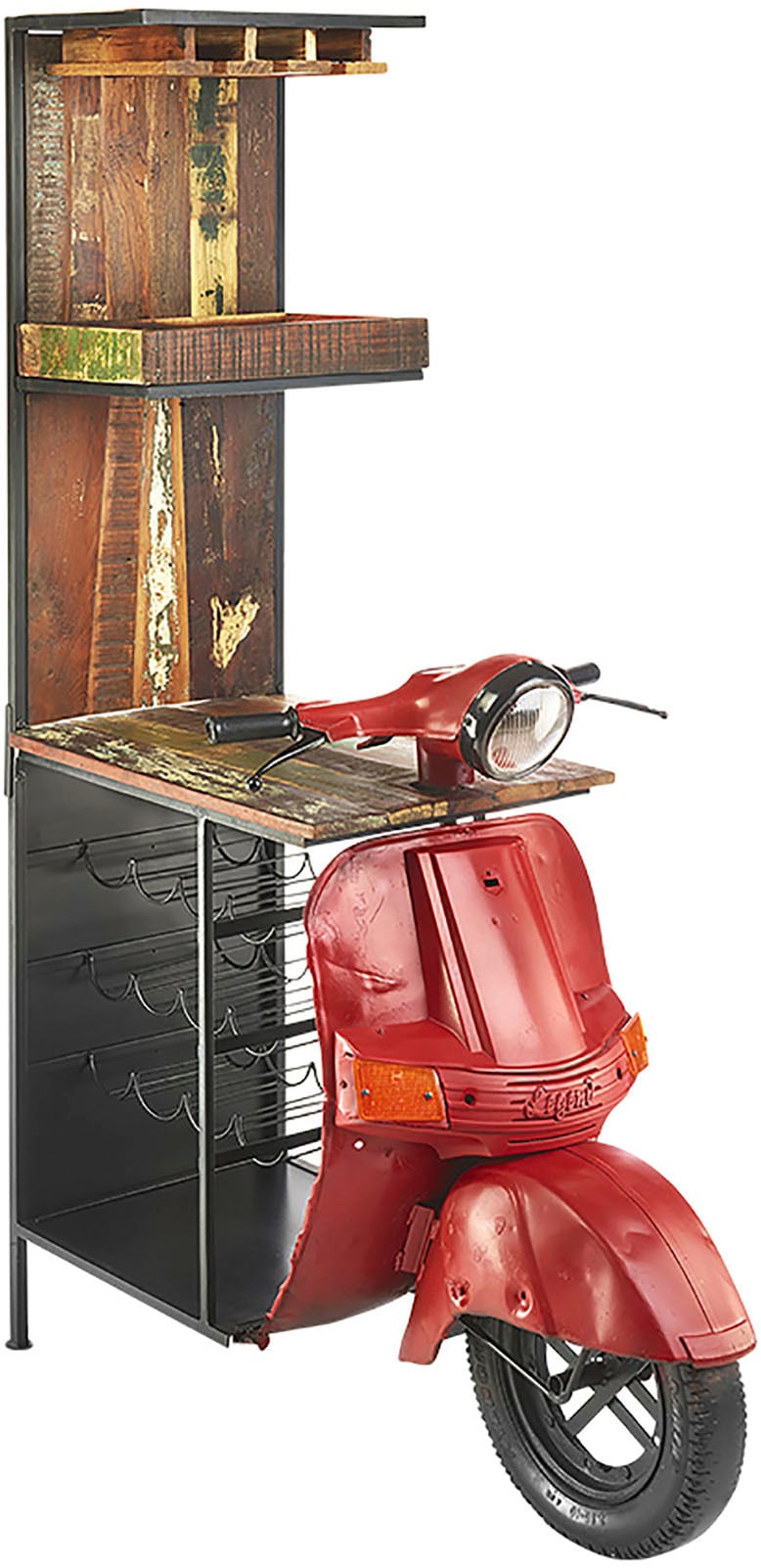 locker Dekoobjekt "Regal SCOOTER ROSSO im Vintagestil" günstig online kaufen