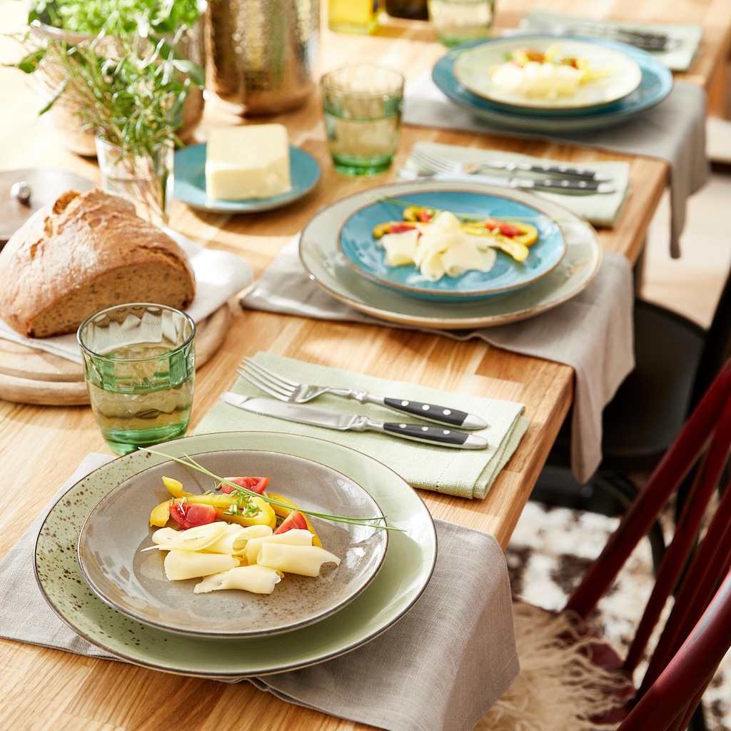 CreaTable Kombiservice »Geschirr-Set NATURE COLLECTION«, (Set, 20 tlg., Kaffeeservice und Tafelservice im Set, für 4 Personen)