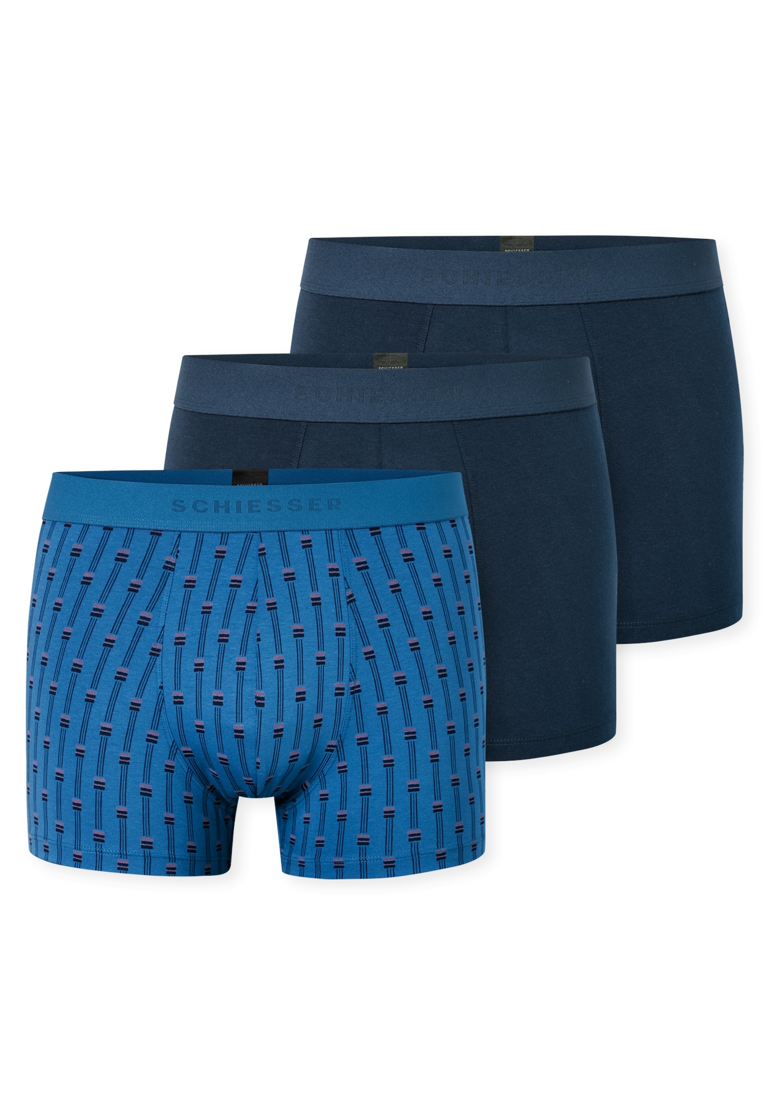 Schiesser Boxer "95/5 Multipacks" 3er Pack, ohne Eingriff, softer Logo-Webg günstig online kaufen