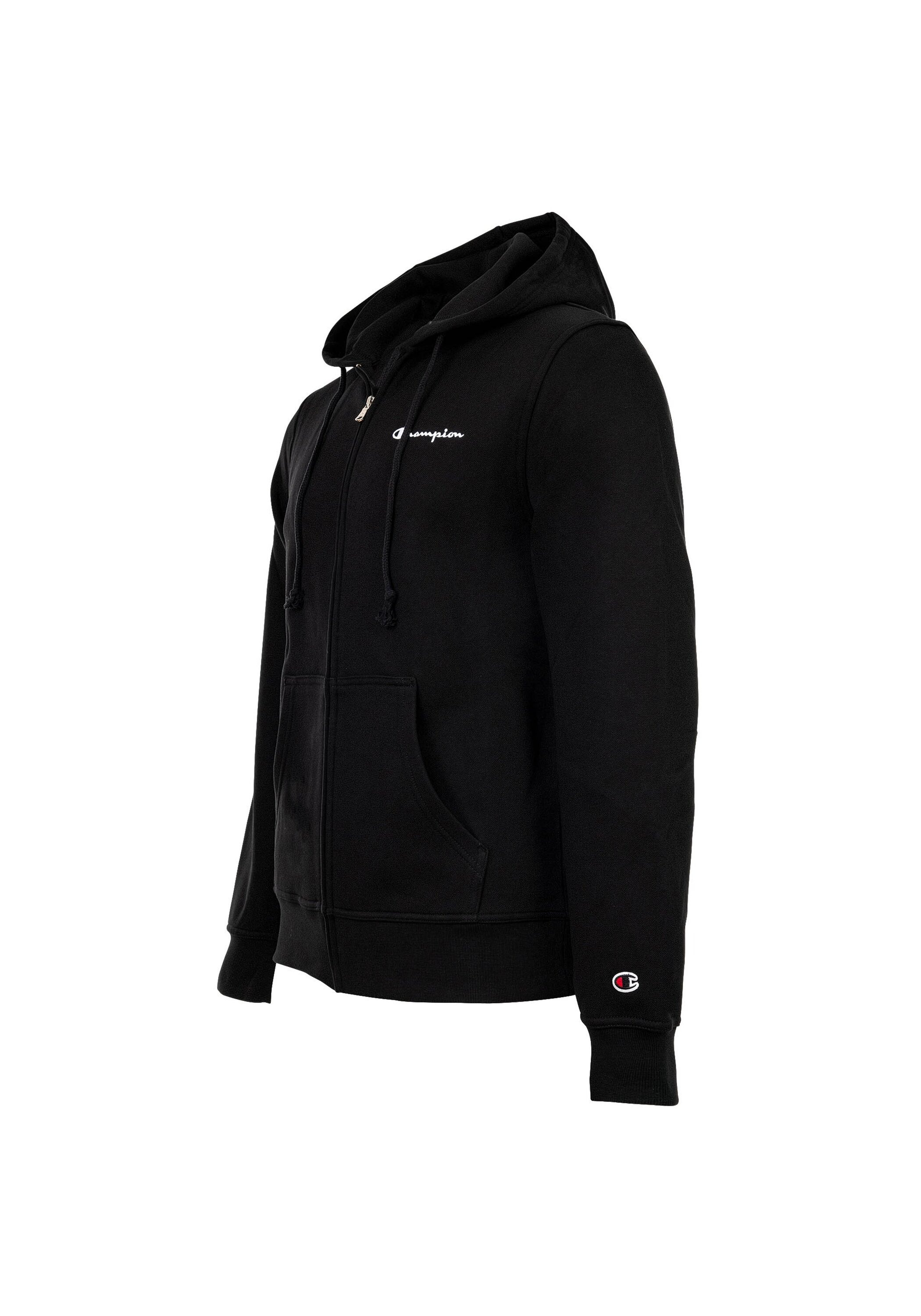 Sweatshirt CHAMPION "Sweatjacke Sweatjacke Heavy Soft", Herren, Gr. M, schwarz, Obermaterial: 70% Baumwolle CO. 30% Polyester PES., Sweatshirts Sweatshirt 5