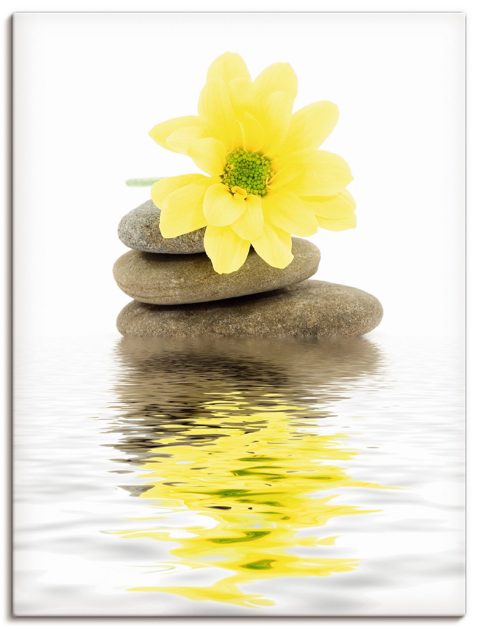 Artland Wandbild "Zen Spa Steine mit Blumen II" Zen 1 Stk. tlg. als Leinwandbild, Poster in verschied. Größen