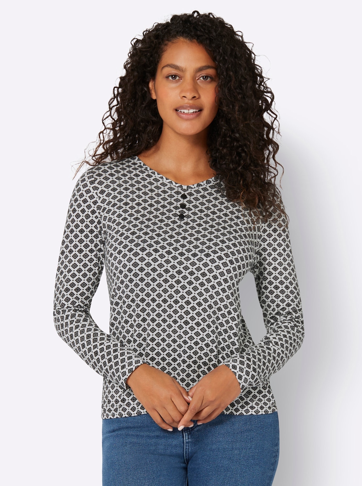 Inspirationen V-Shirt "Druck-Shirt", 1 Stk. günstig online kaufen