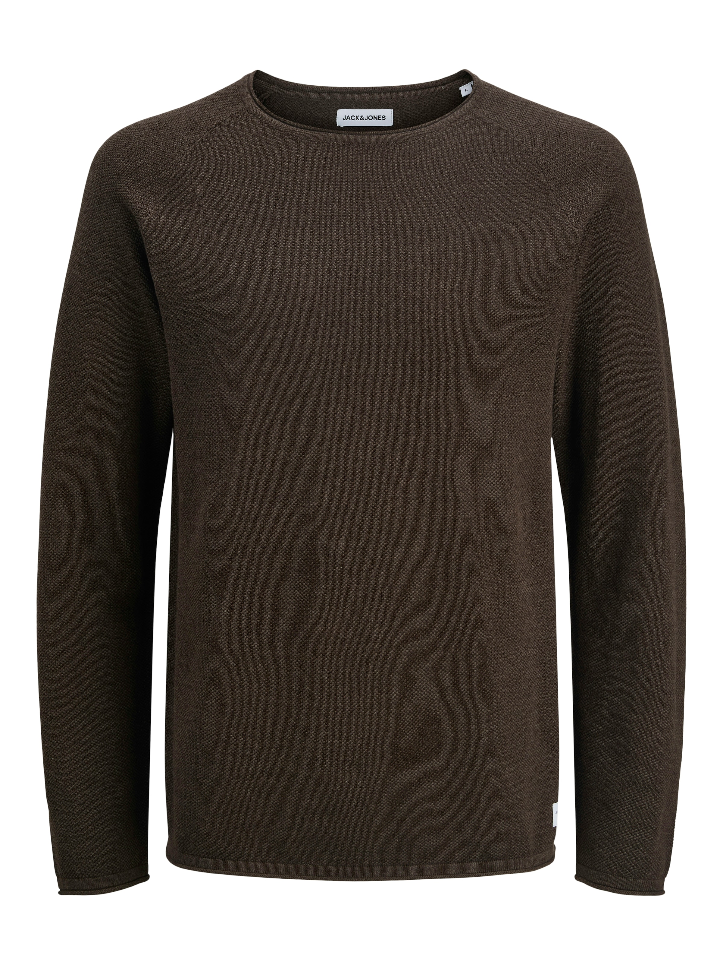 Jack & Jones Rundhalspullover »JJEHILL KNIT CREW NECK NOOS«, aus Strukturstrick