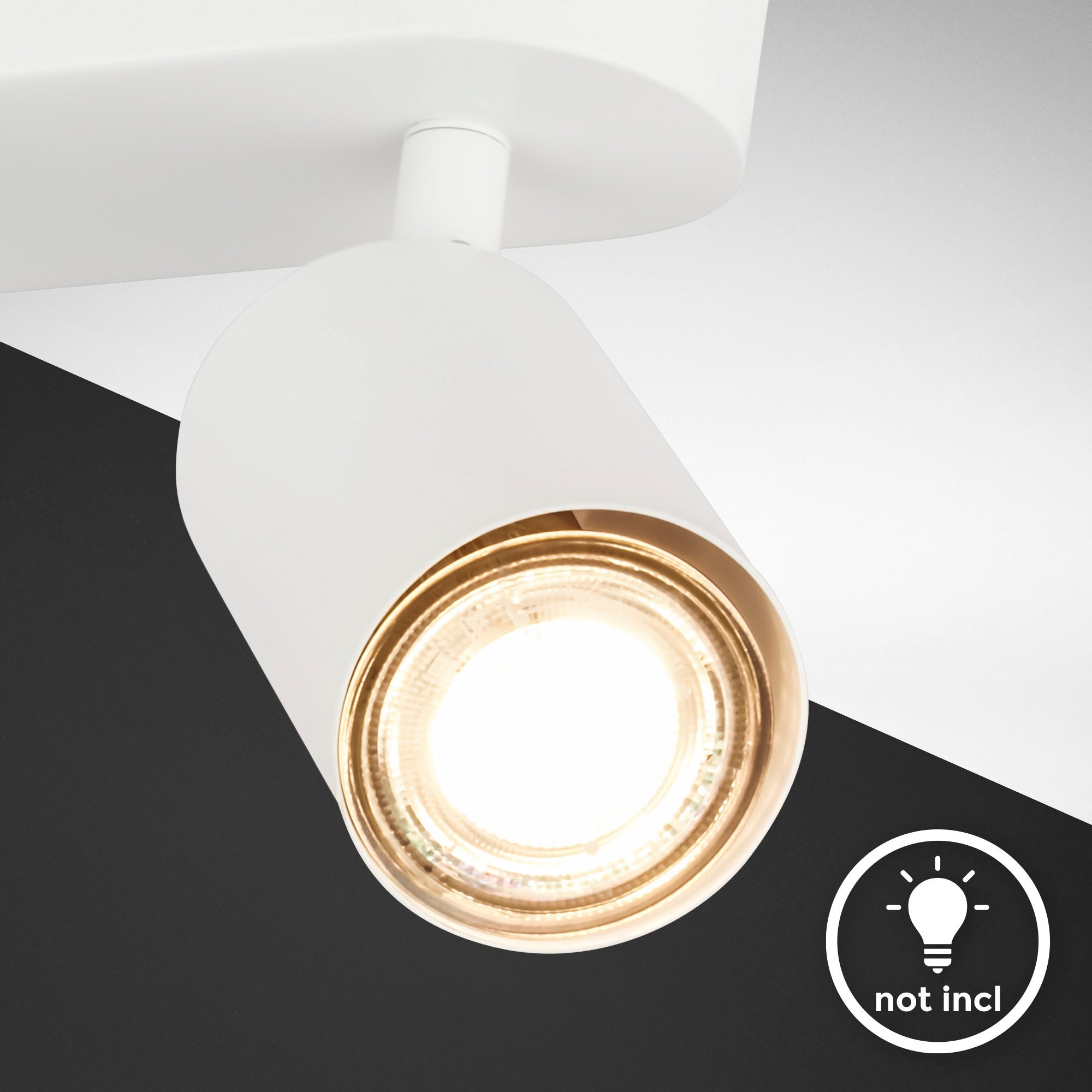 B.K.Licht Deckenspot »BK_DS1580 Deckenlampe schwenkbar, GU10 Deckenleuchte«, 1 flammig, Leuchtmittel GU10 | ohne Leuchtmittel, 39 cm Länge weiß Schlafzimmerlampe