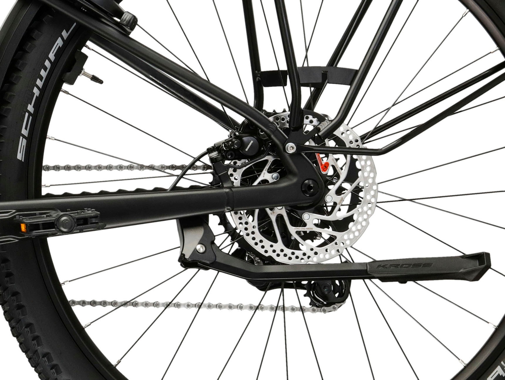 Kross »Influx Hybrid SUV 2.0 16,7Ah / BOSCH 600 Wh 29" schwarz 9 Gänge 2026« 9 Gang Shimano CUES U4000 Schaltwerk Kettenschaltung Mittelmotor 250 W BOSCH PERFORMANCE LINE PX 36 V/250 W, Mittelmotor