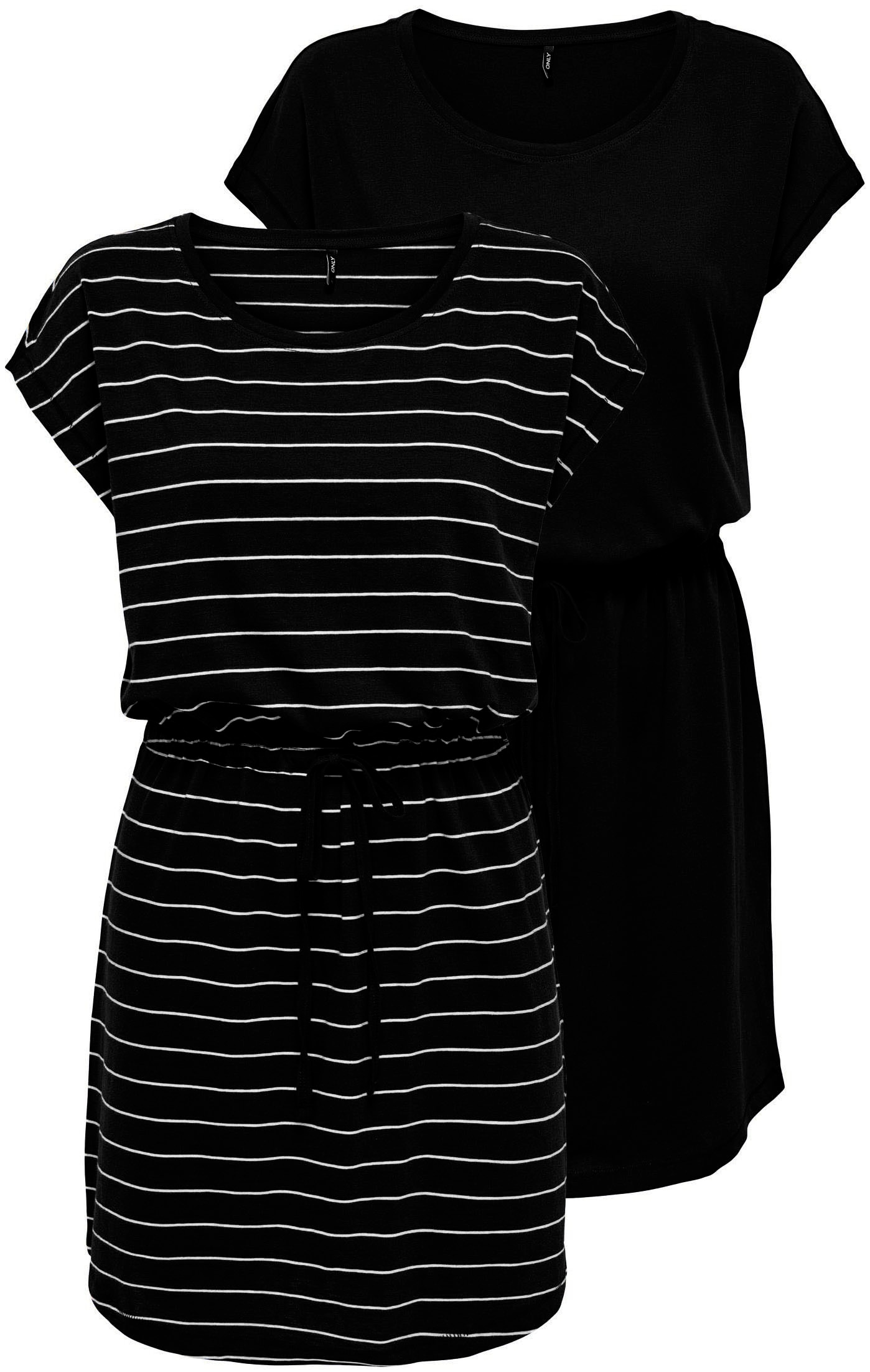 Shirtkleid »ONLMAY LIFE S/S DRESS 2 PACK CS JRS«, (2er-Pack), flexibel taillierbar für...