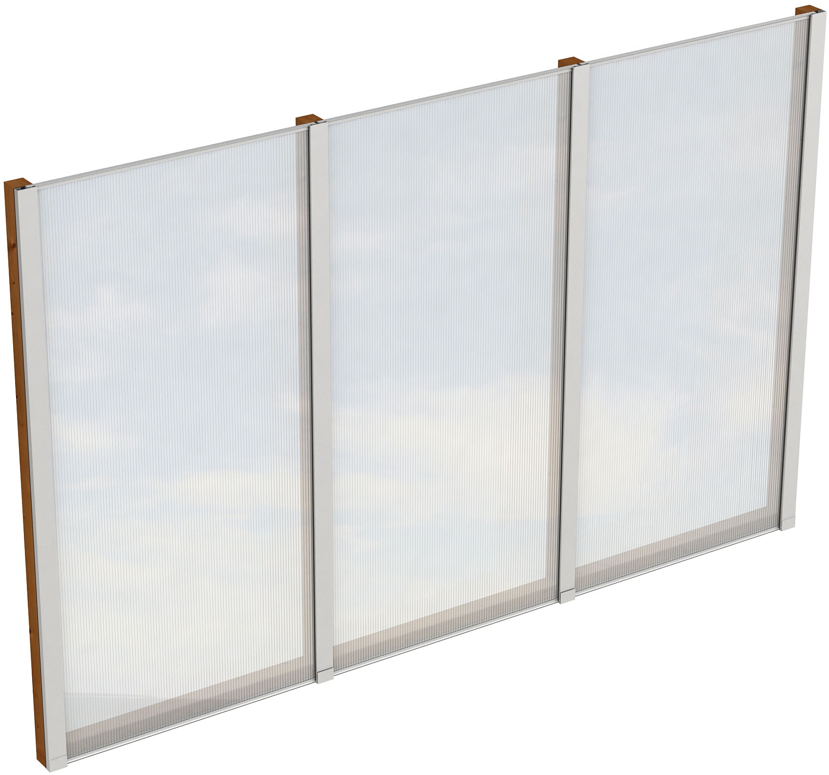 Skan Holz Seitenwand m. Polycarbonatplatten (FS) 305 x 200 cm Fichte Eiche günstig online kaufen