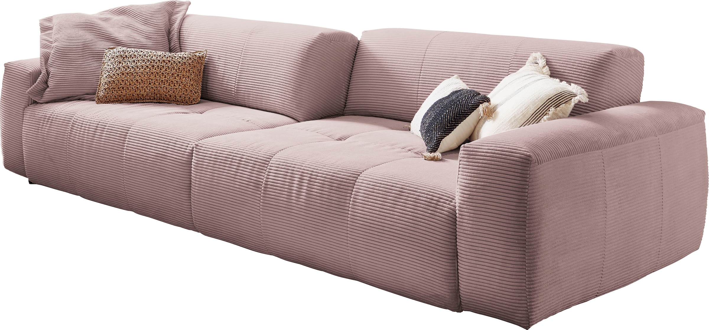 Big-Sofa »Yoshy«, Zwei Sitztiefen durch verstellbare Rückenlehne, Bezug in Cord