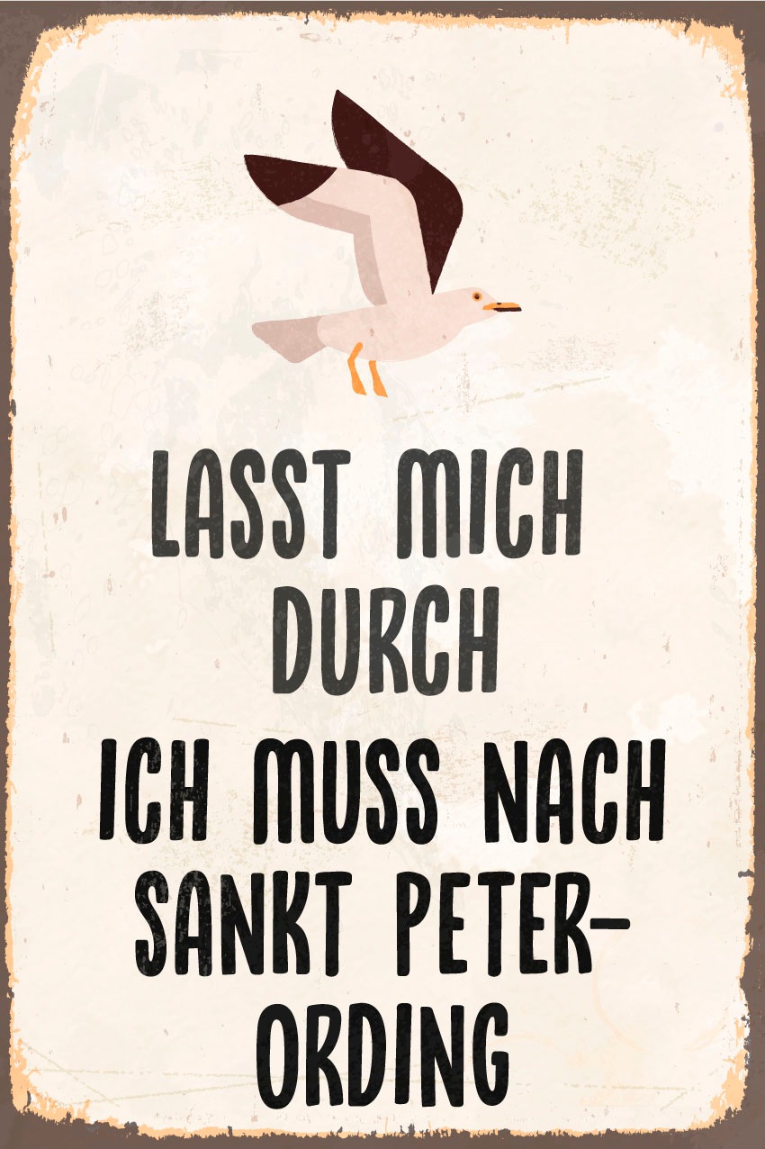 queence Metallbild "Sankt Peter-Ording II", Schriftzüge-Schriftzug-Sprüche- günstig online kaufen