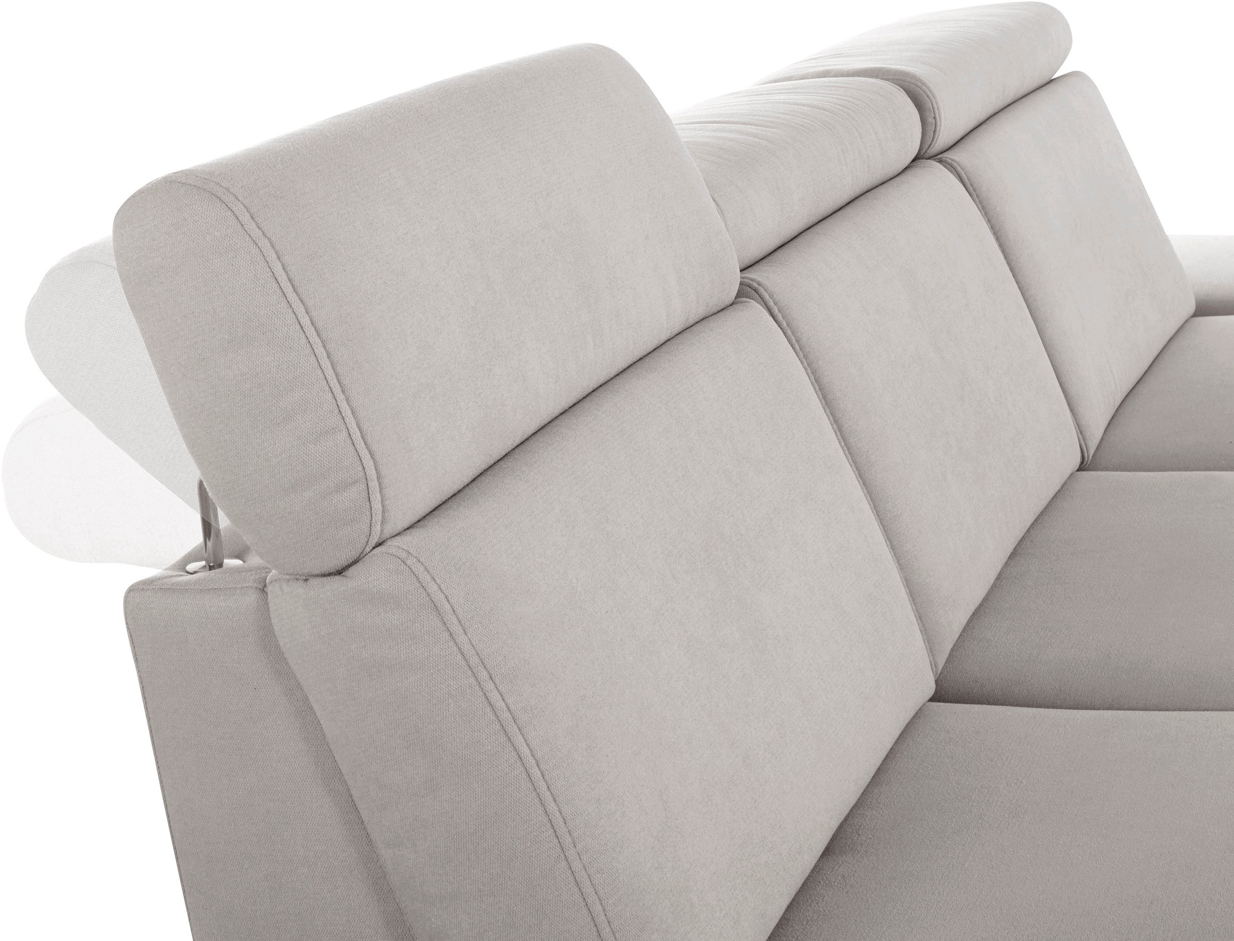 sit&more Ecksofa »Brisbane L-Form«, Fußhöhe 15 cm, inklusive Sitztiefen-, Armteil- und Kopfteilverstellung