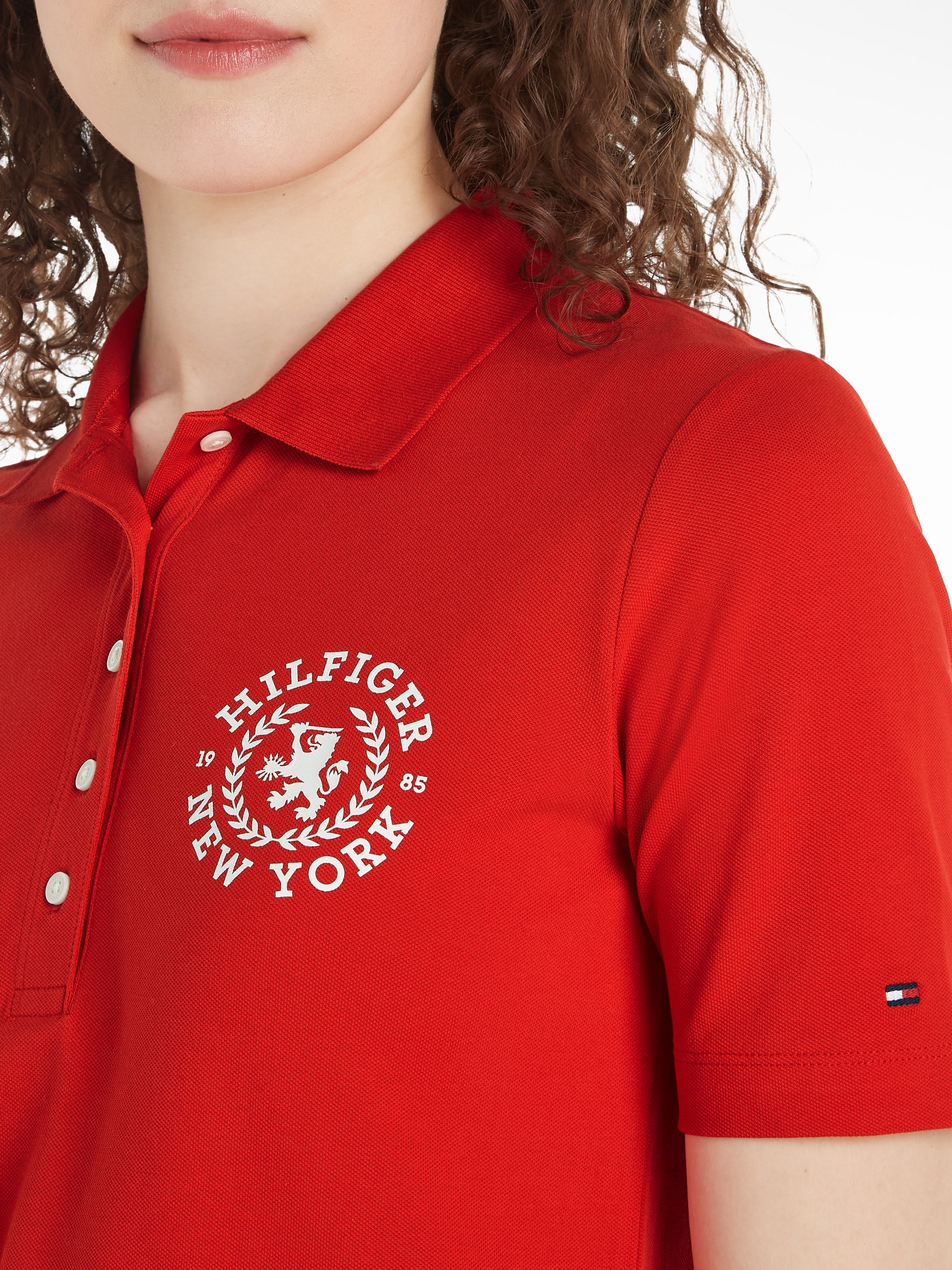 Tommy | Logostickerei CREST Poloshirt SS«, EMB »REG Hilfiger für BAUR mit POLO kaufen