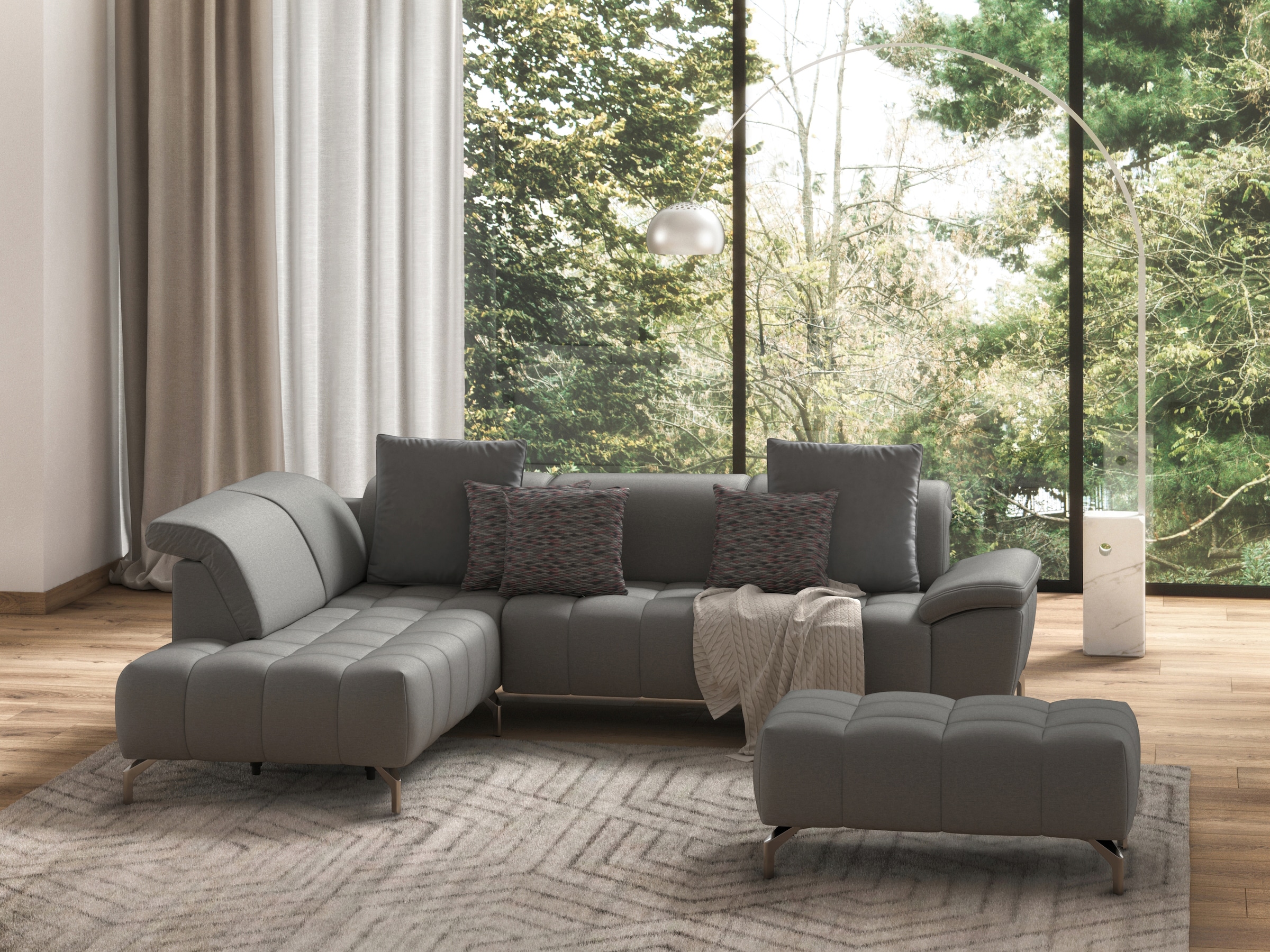 sit&more Hocker »Cool«, mit silberfarbenen Füßen