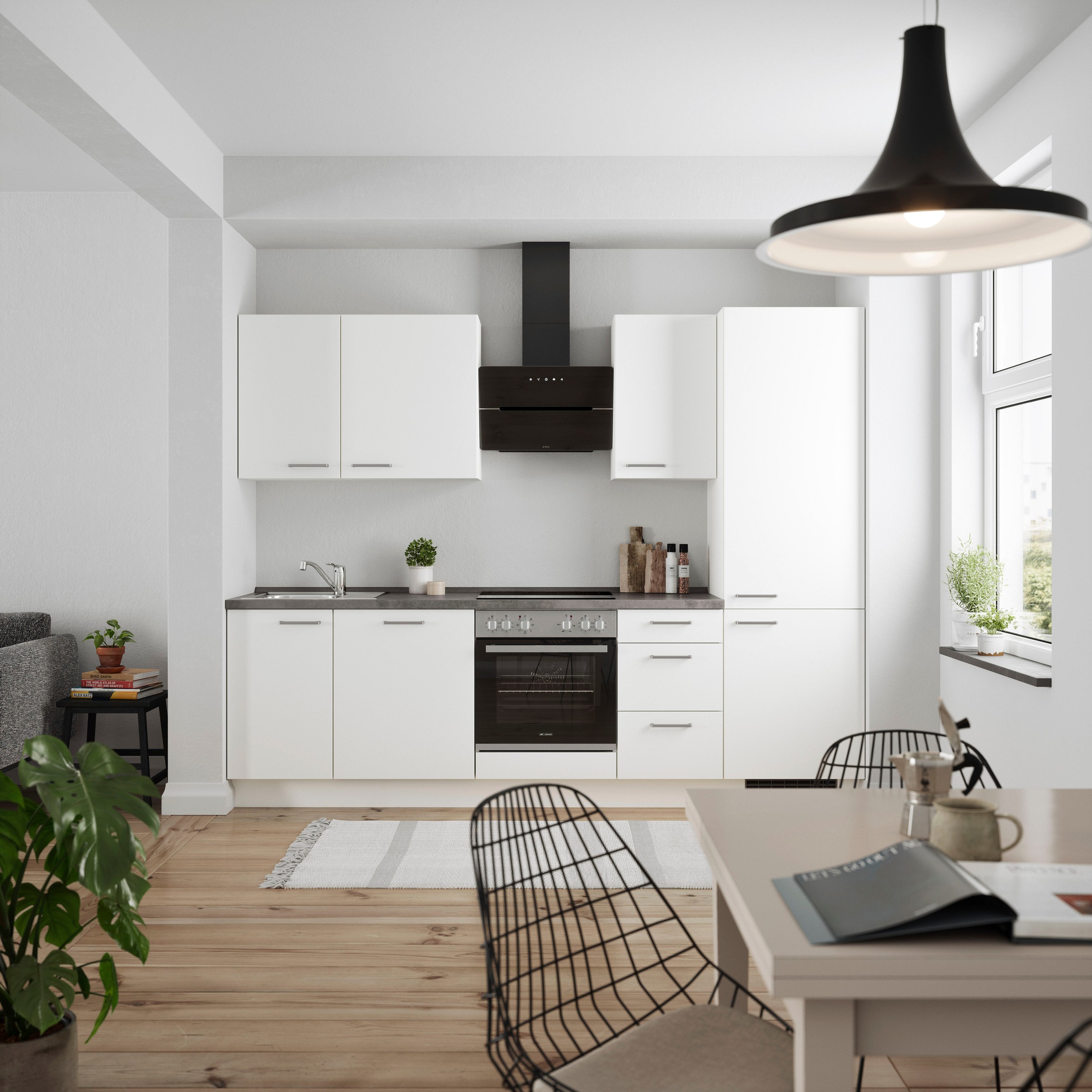 nobilia® Küchenzeile »"Touch II"«, vormontiert, Ausrichtung wählbar, Breite 270 cm, wahlw. mit E-Geräten