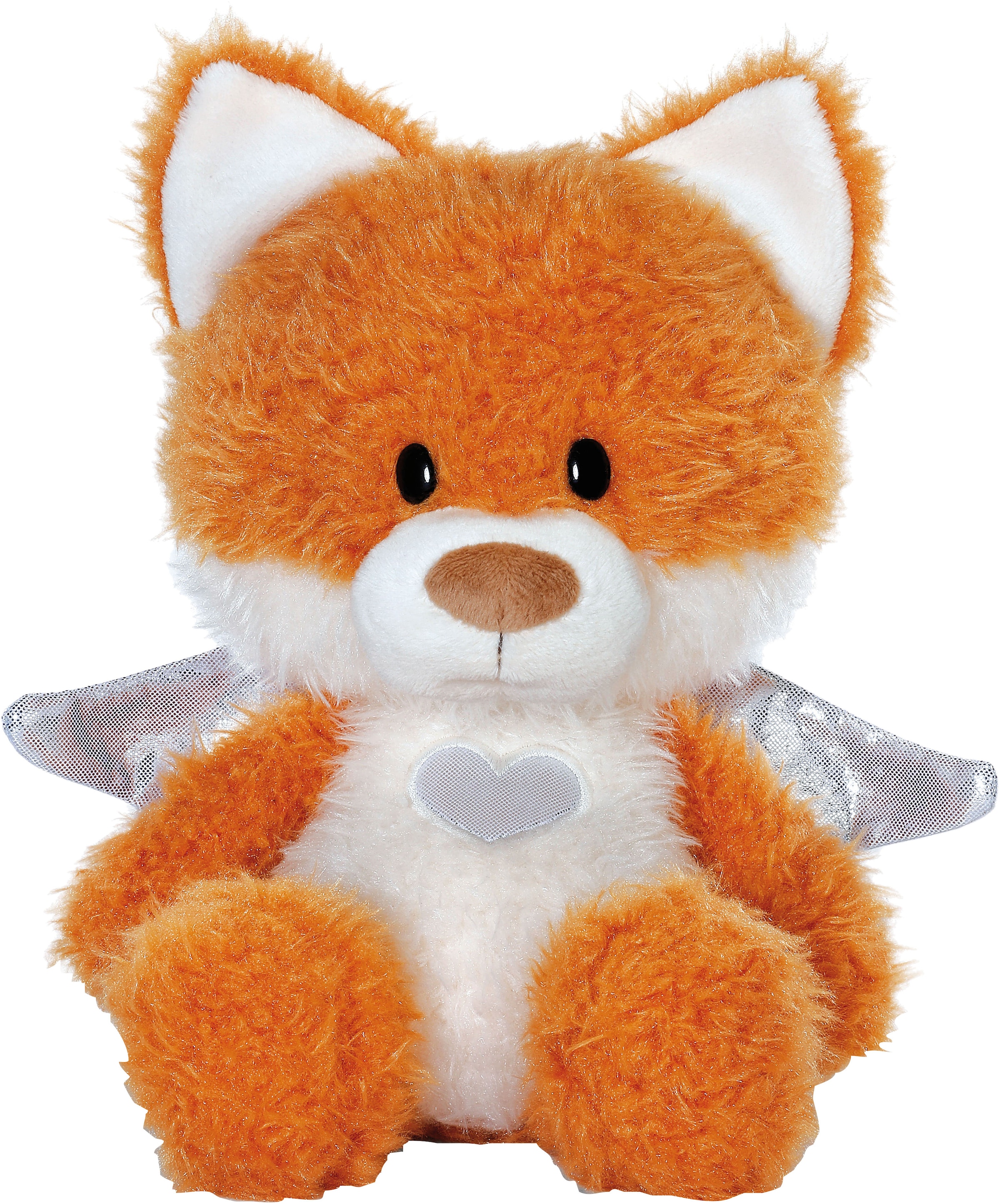 Nici Kuscheltier »Dein Schutzengel, Fuchs La La Foxie 28 cm« mit silbernen Flügeln & Herz auf der Brust in Geschenkbox