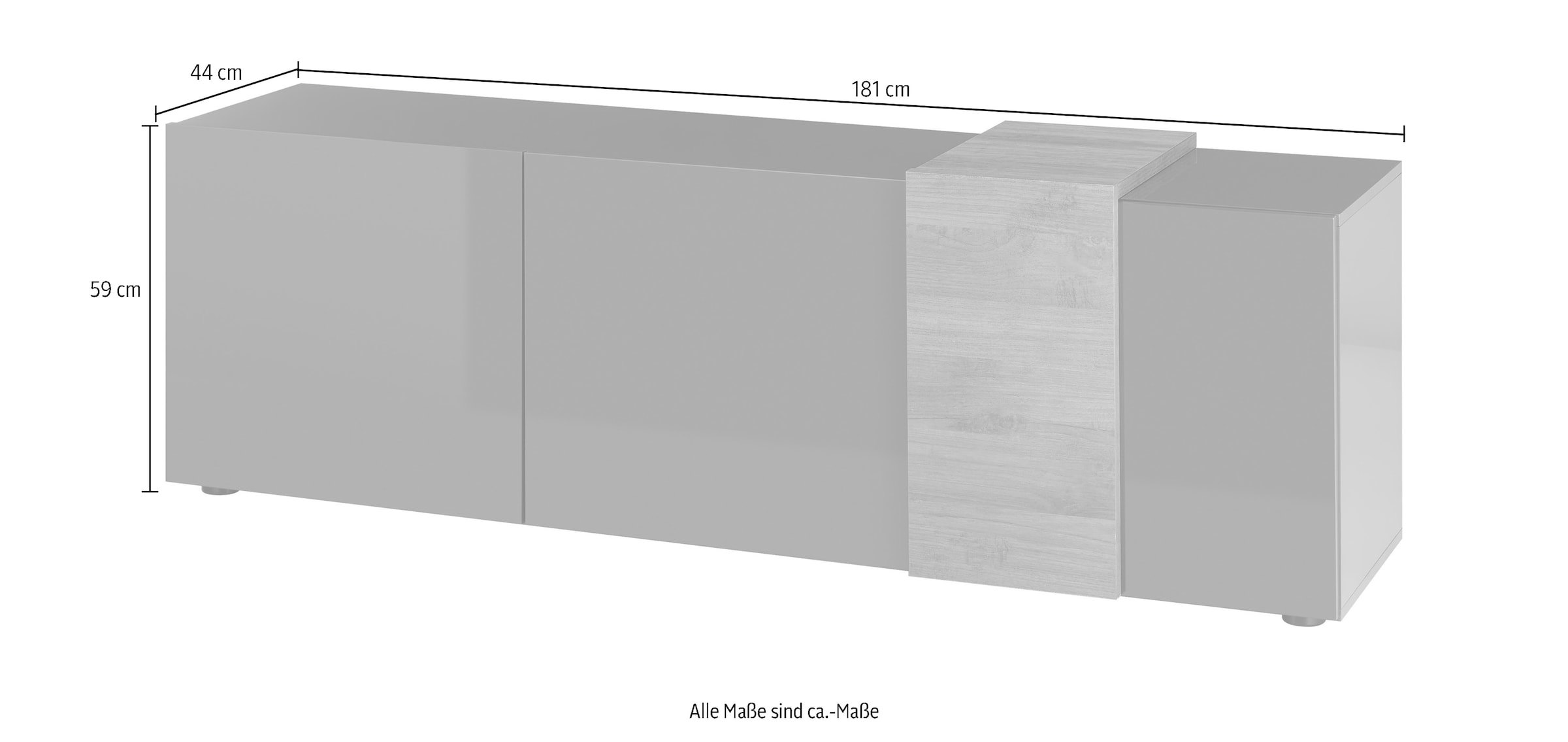 MCA furniture Lowboard, Breite ca. 181 cm