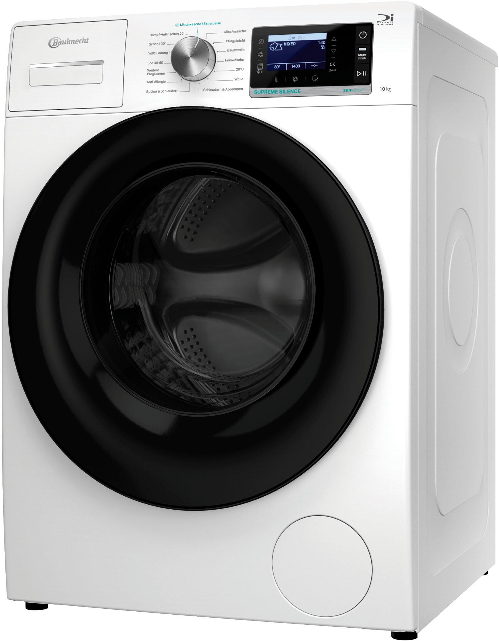 BAUKNECHT Waschmaschine "B6R 08E SILENCE DE" 10 kg 1400 U/min Supreme Silence & 10 kg: GentlePower & 65 dB für die gesamte Familie