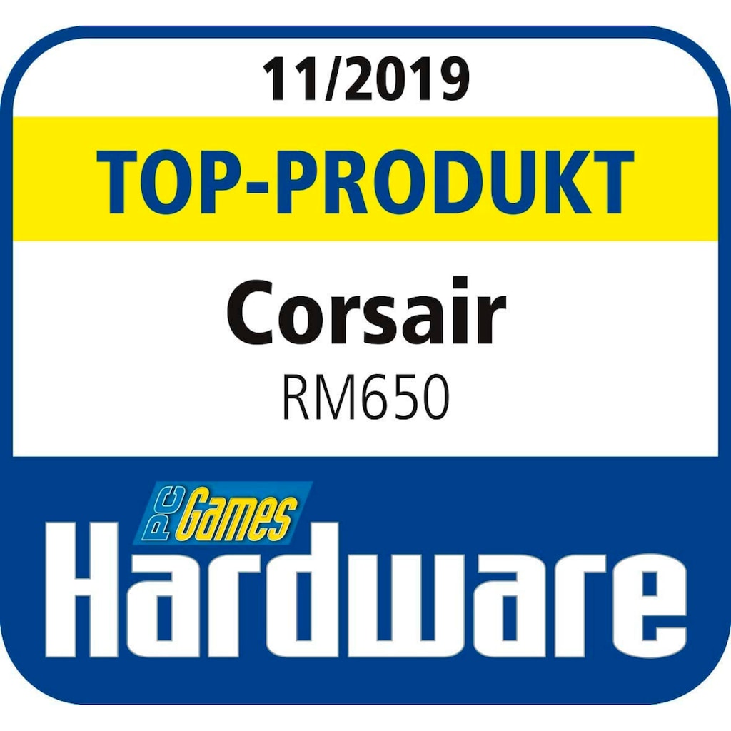 Corsair PC-Netzteil »RM650 80 PLUS Gold Fully Modular ATX Power Supply«, (1 St.)