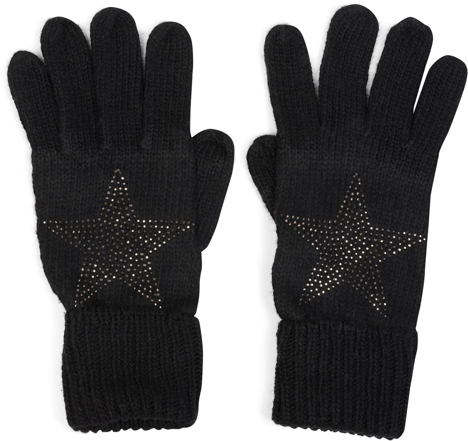 styleBREAKER Strickhandschuhe "Strick Handschuhe mit Strass Stern" 1 Stk.