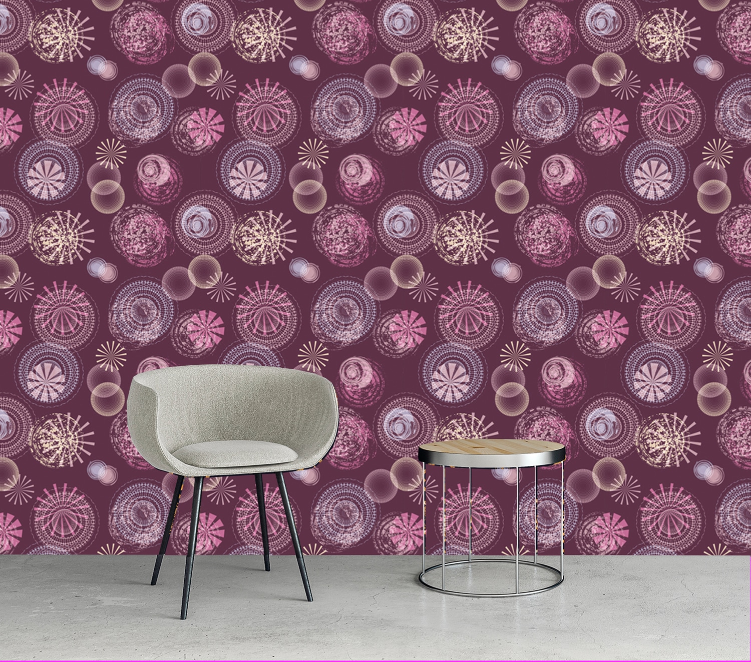 queence Vinyltapete »Wright«, bedruckt-Motiv-gemustert-3D-Optik-gepunktet, 90x250cm, selbstklebend, kinderleichte Anbringung, Sticker