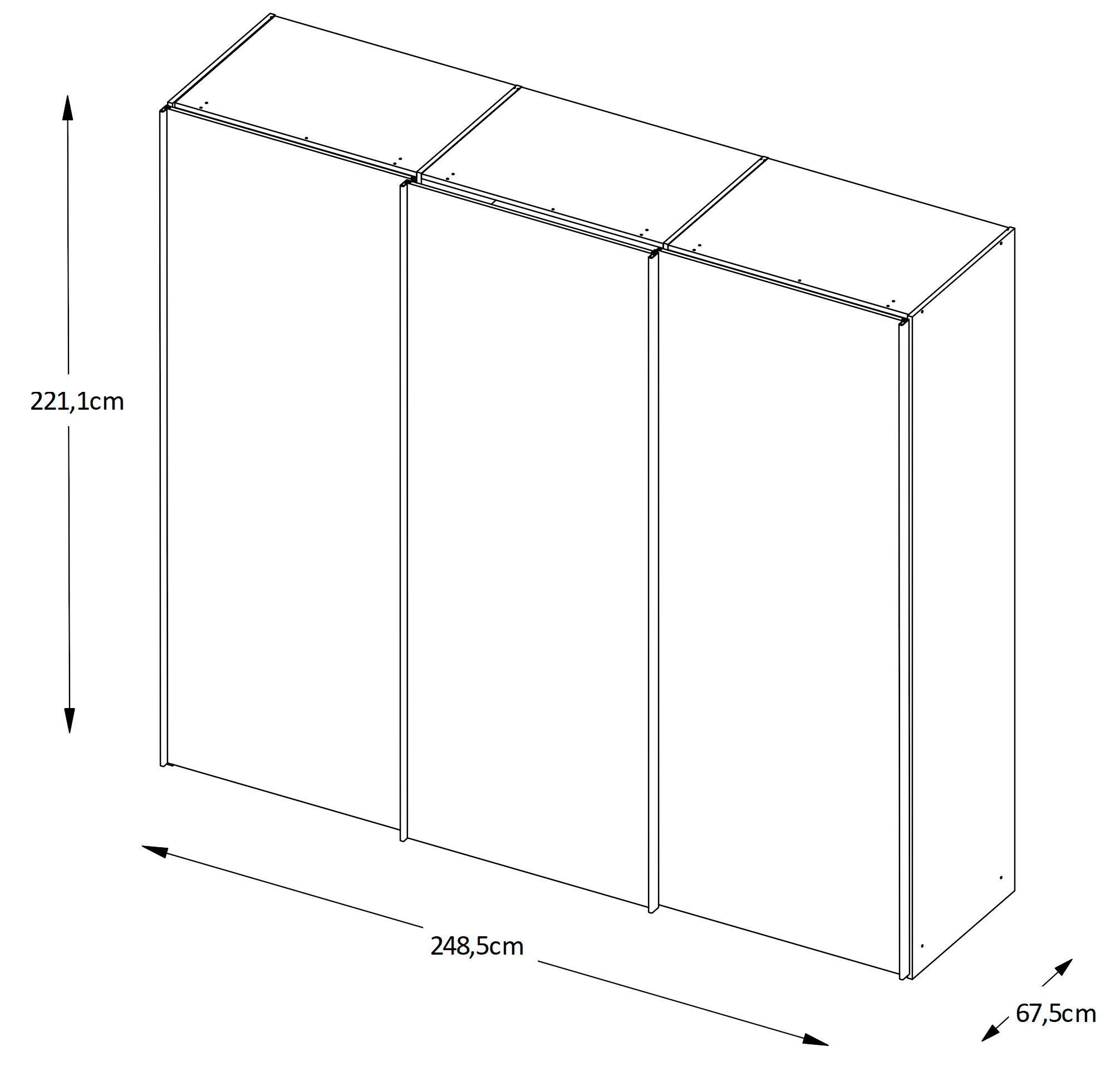 STAUD Schwebetürenschrank »Sinfonie Plus, edles Design in hochwertiger Qualität, Made in Germany«, Mit Glasfront und vier verschiedenen Ausstattungsvarianten
