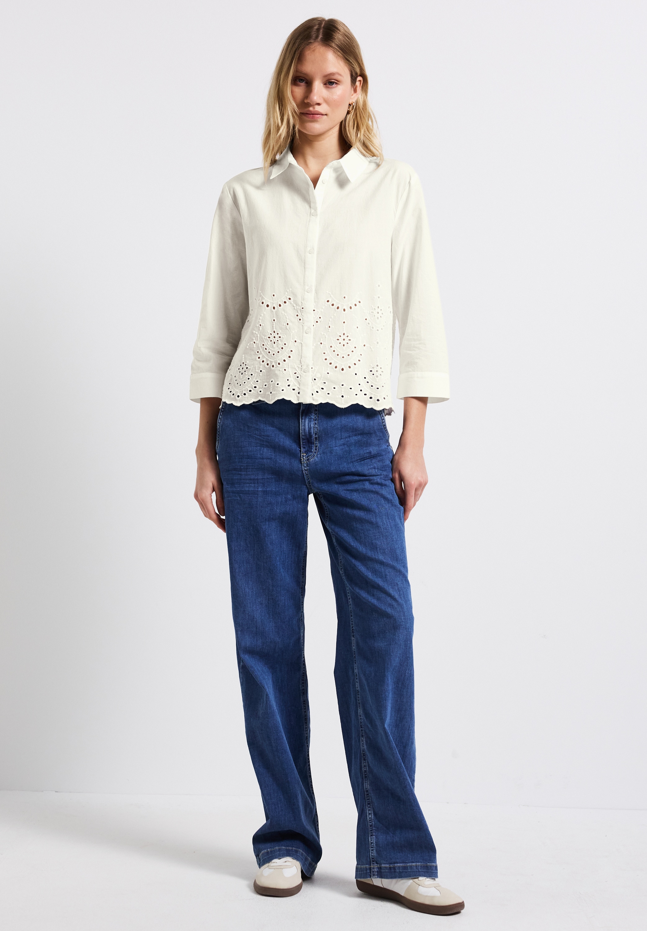 STREET ONE Hemdbluse, aus reiner Baumwolle