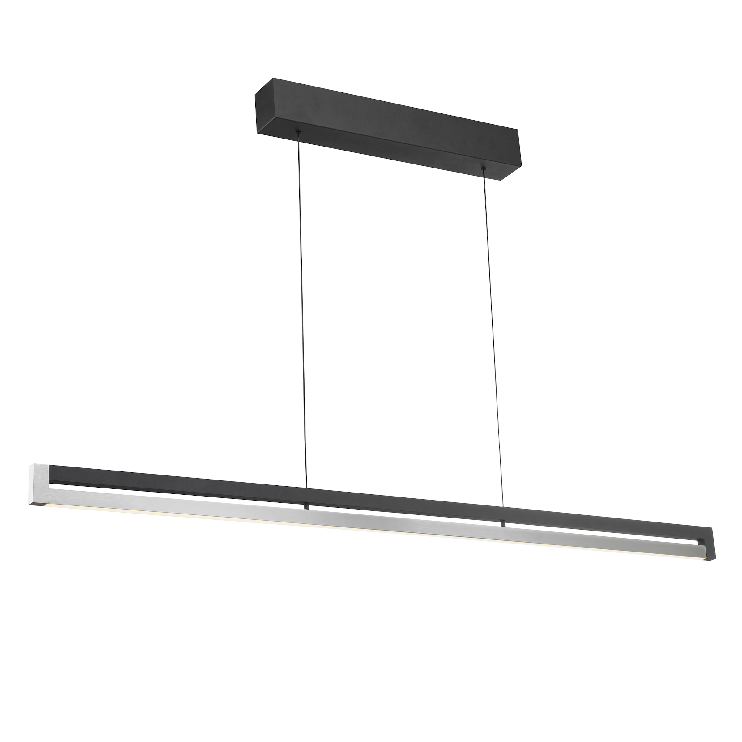 lumiCouture LED Pendelleuchte »Pulse« LED-Modul 1 Stk. Warmweiß 122 x 7 x 180 cm, 4400 lm, 2700K, dimmbar, Aluminium gebürstet/schwarz