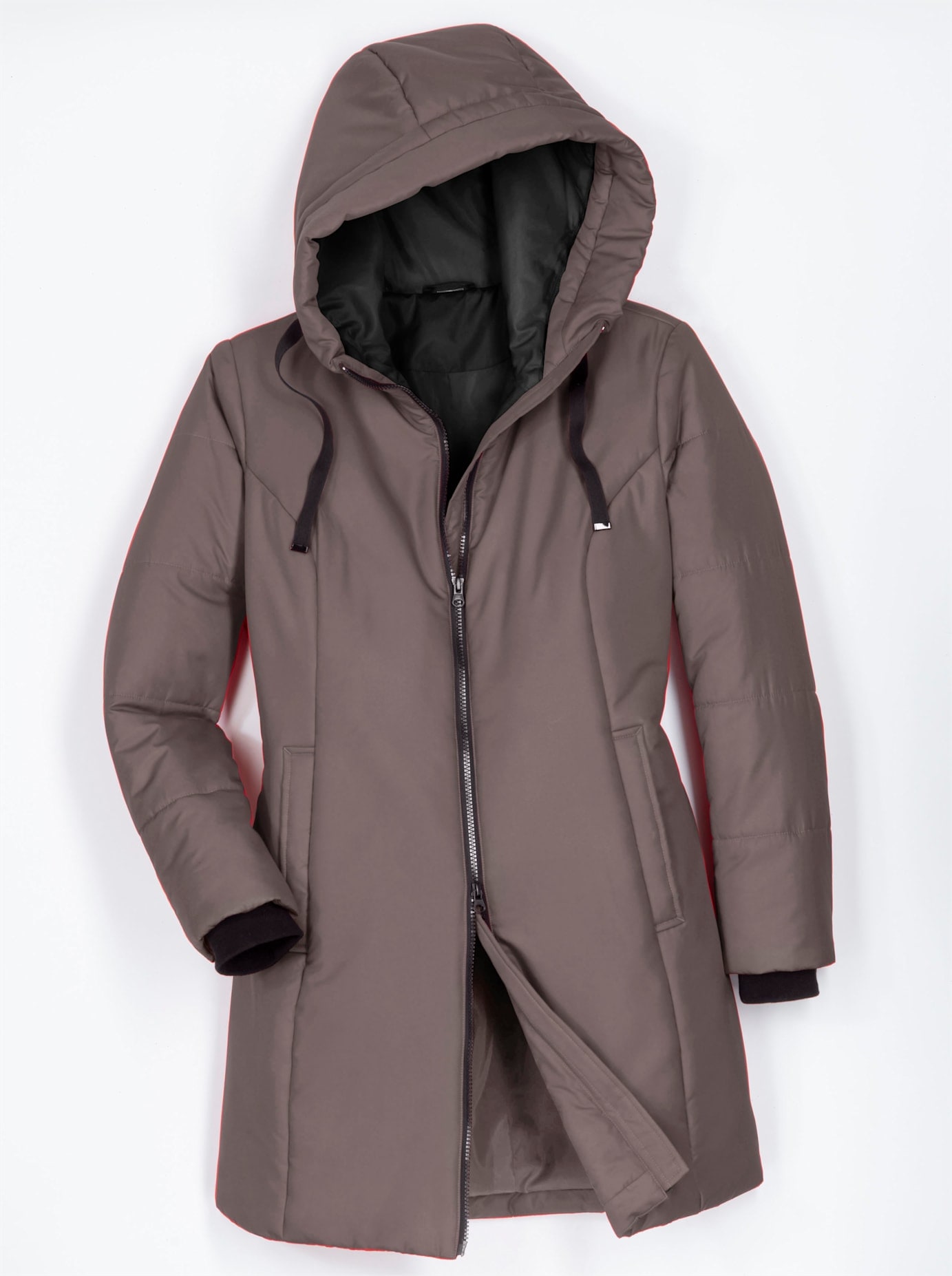 Classic Basics Langjacke mit Kapuze