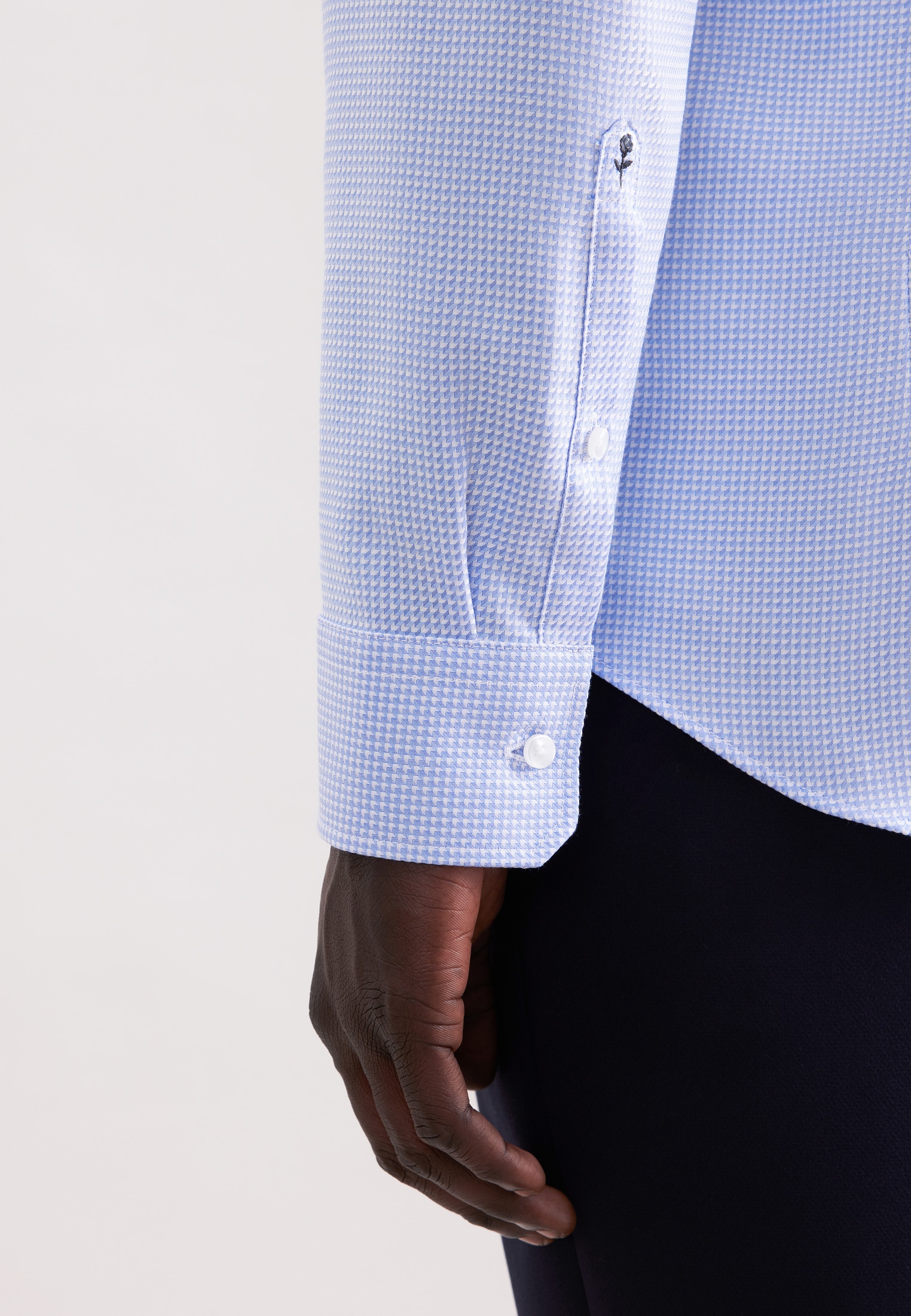 seidensticker Businesshemd »Schwarze Rose« X-Slim 1/1 Kentkragen Struktur