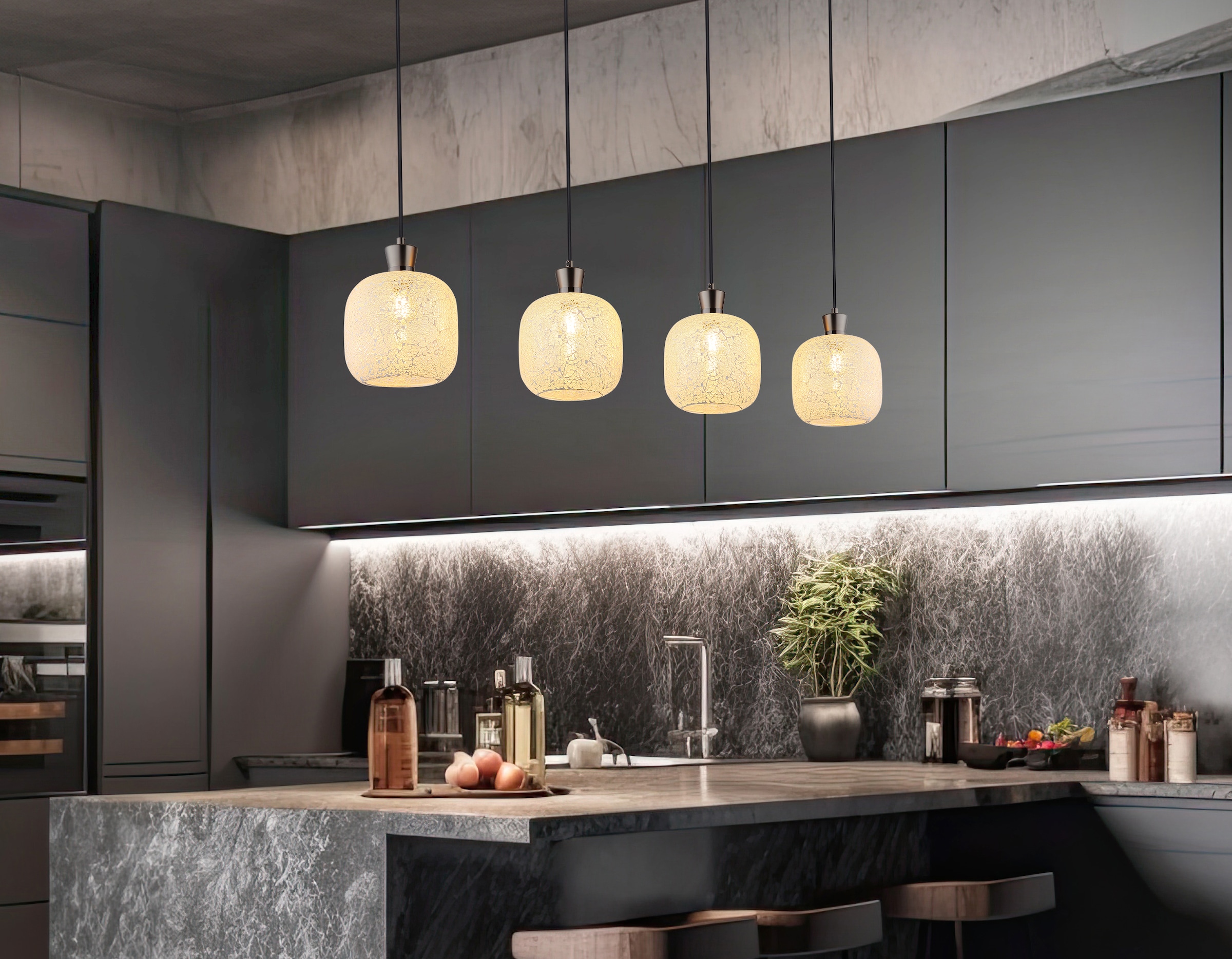GLOBO LIGHTING Hängeleuchte »BROKANA« E14 1 Stk. Hängeleuchte für Esszimmer Mosaik modern