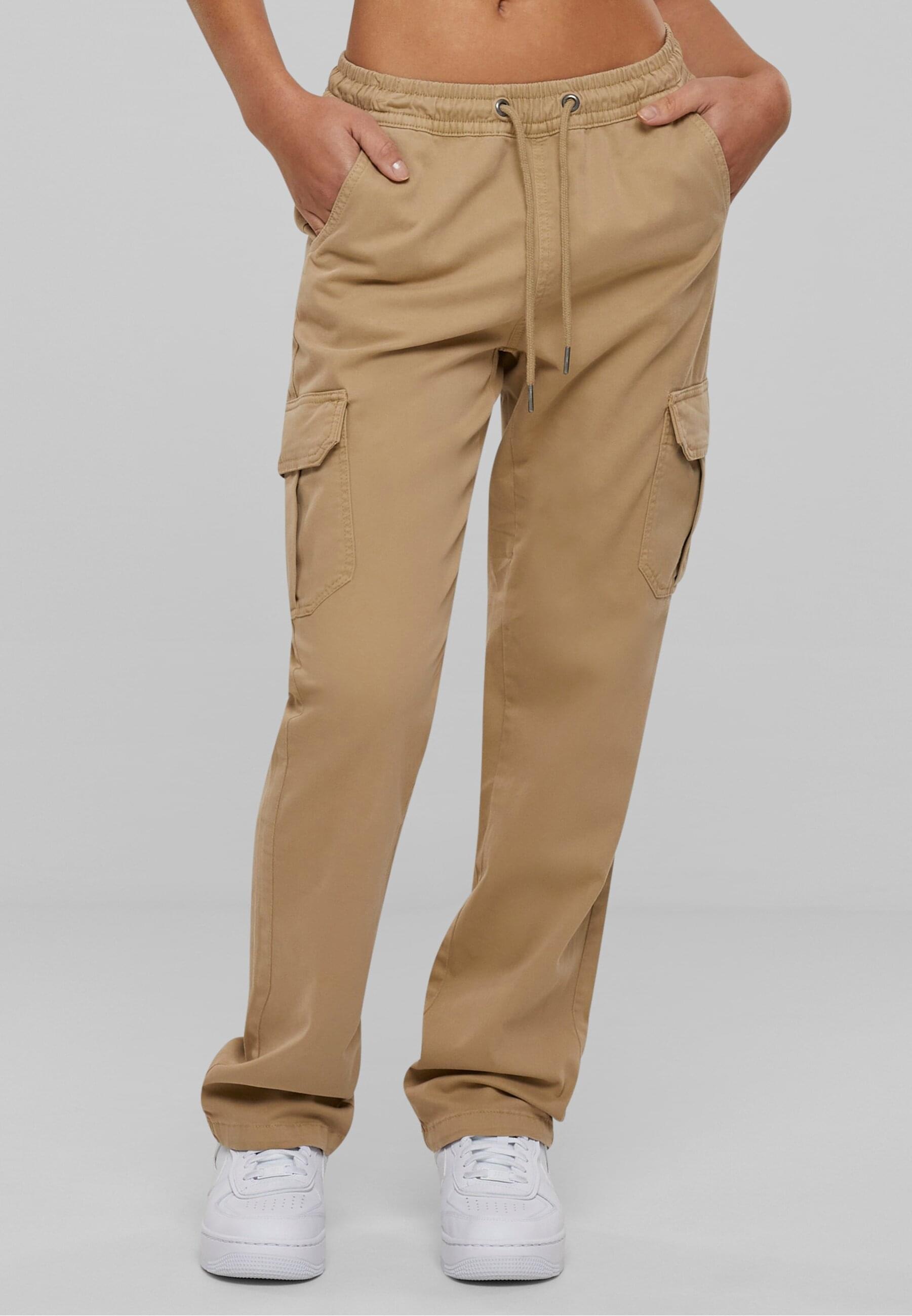 URBAN CLASSICS Cargohose »Urban Classics Damen Ladies High Waist Twill Cargo Pants«, (1 tlg.)