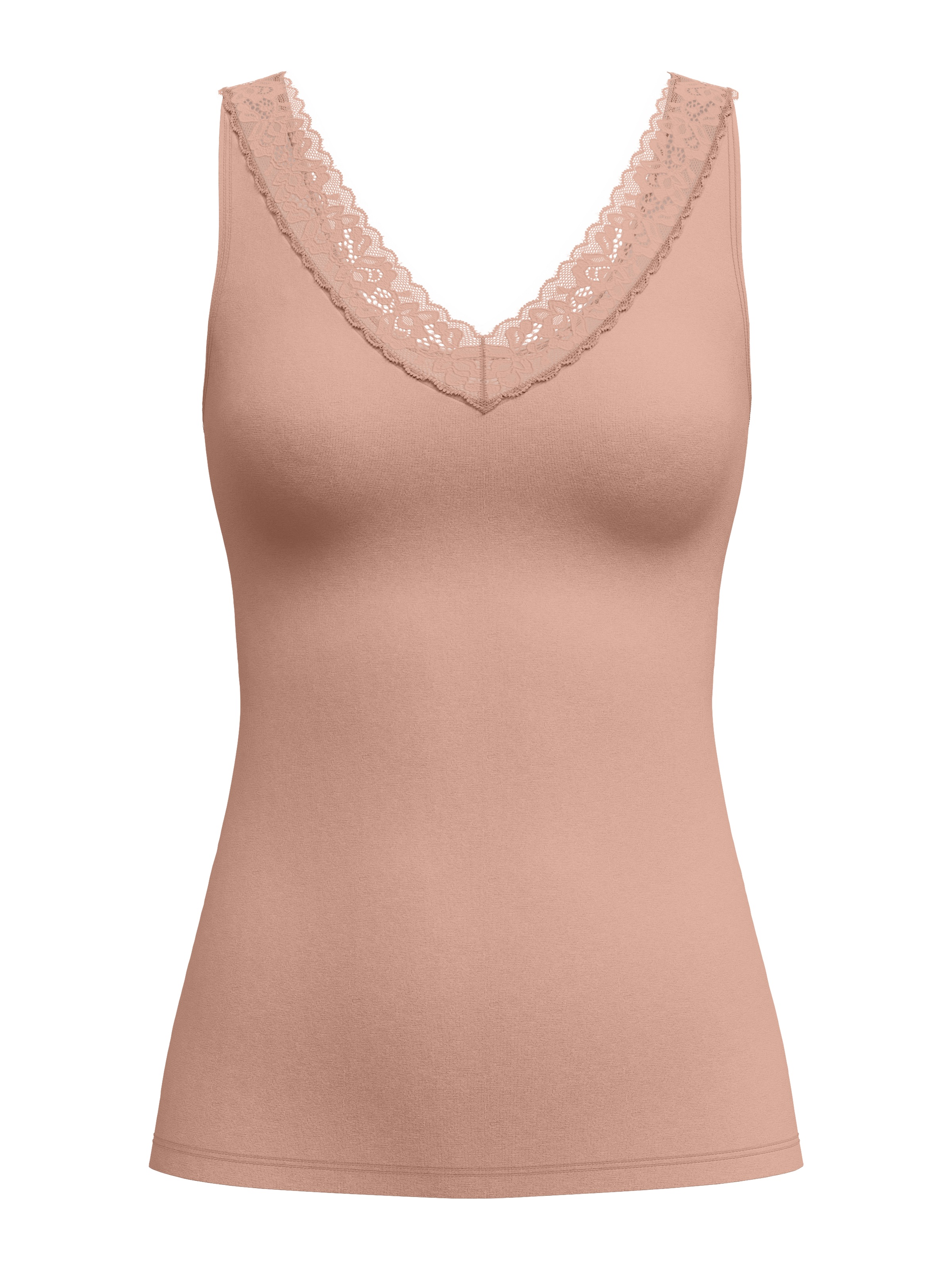 CALIDA Tanktop "Natural Comfort Lace" elastisch, V-Ausschnitt, weiche Spitz günstig online kaufen