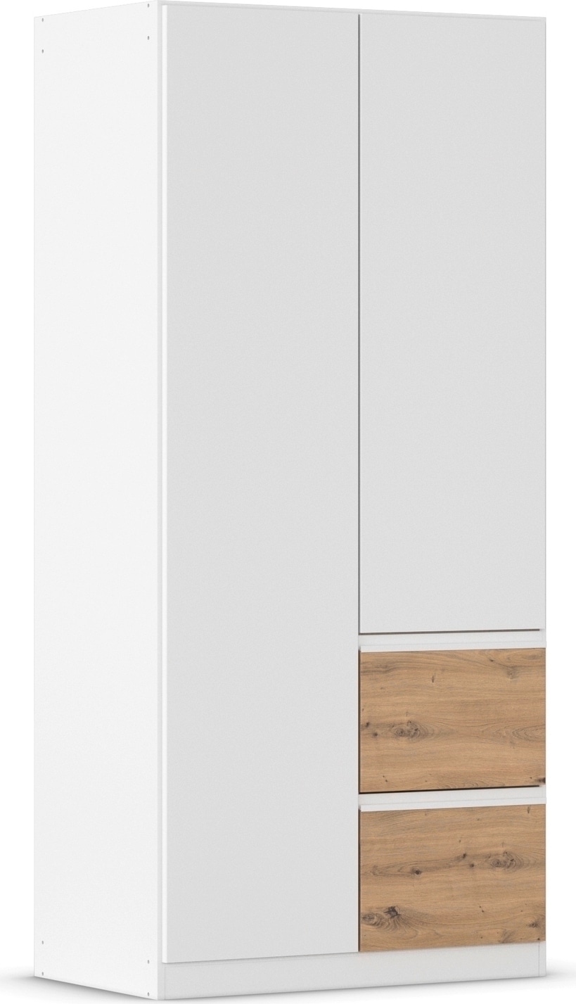 rauch "Kleiderschrank Schrank Garderobe Wäscheschrank COSTA Breite 91 cm" in 3 Ausstattungen BASIC/CLASSIC/PREMIUM, Breite 91 cm grifflose Front mit Push-to-Open Funktion MADE IN GERMANY