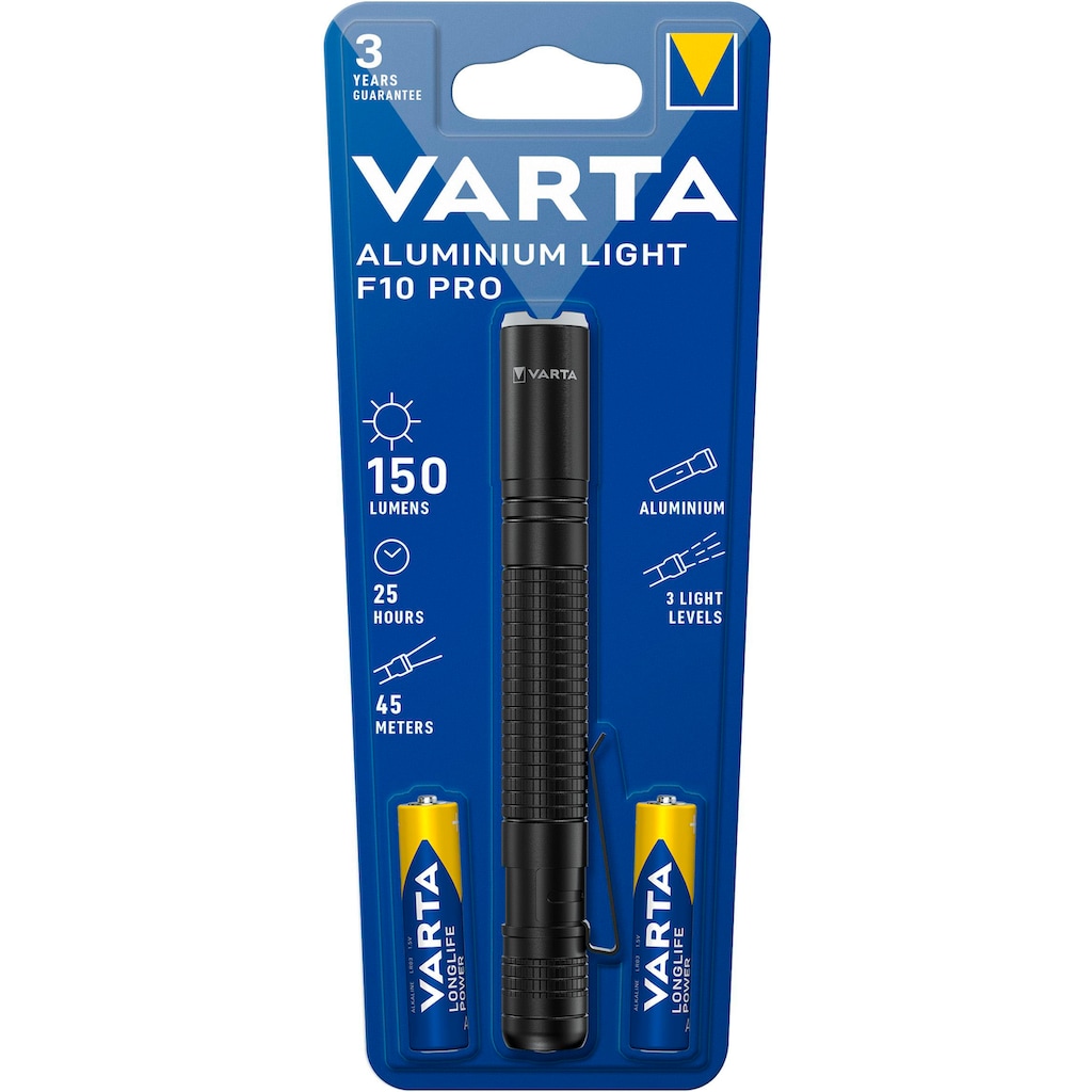 VARTA Taschenlampe »Aluminium Light F10 Pro«, (1 St.)