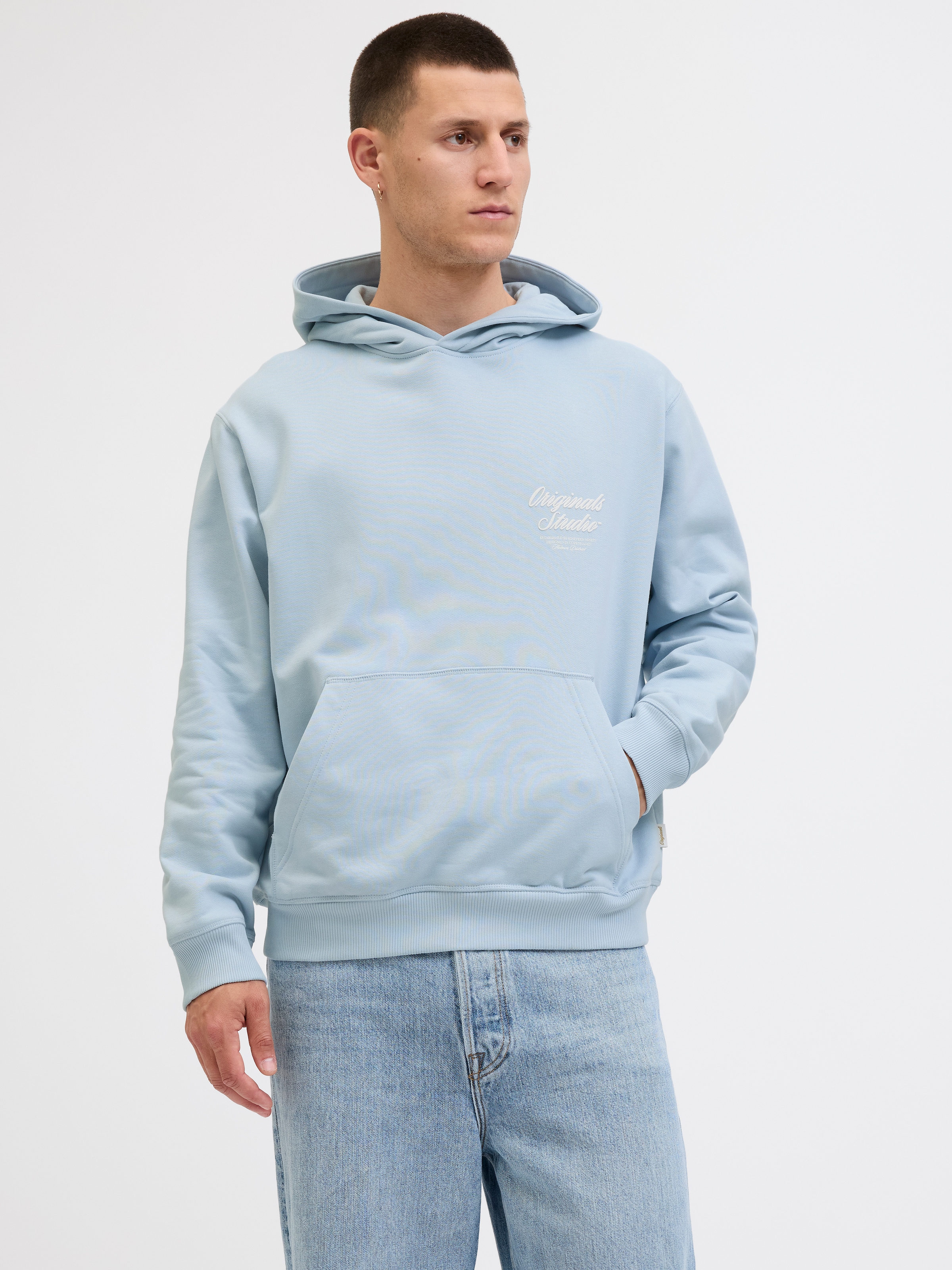 Jack & Jones Kapuzensweatshirt "JORNORREBRO TYPO BACK SWEAT HOOD SN", mit Print