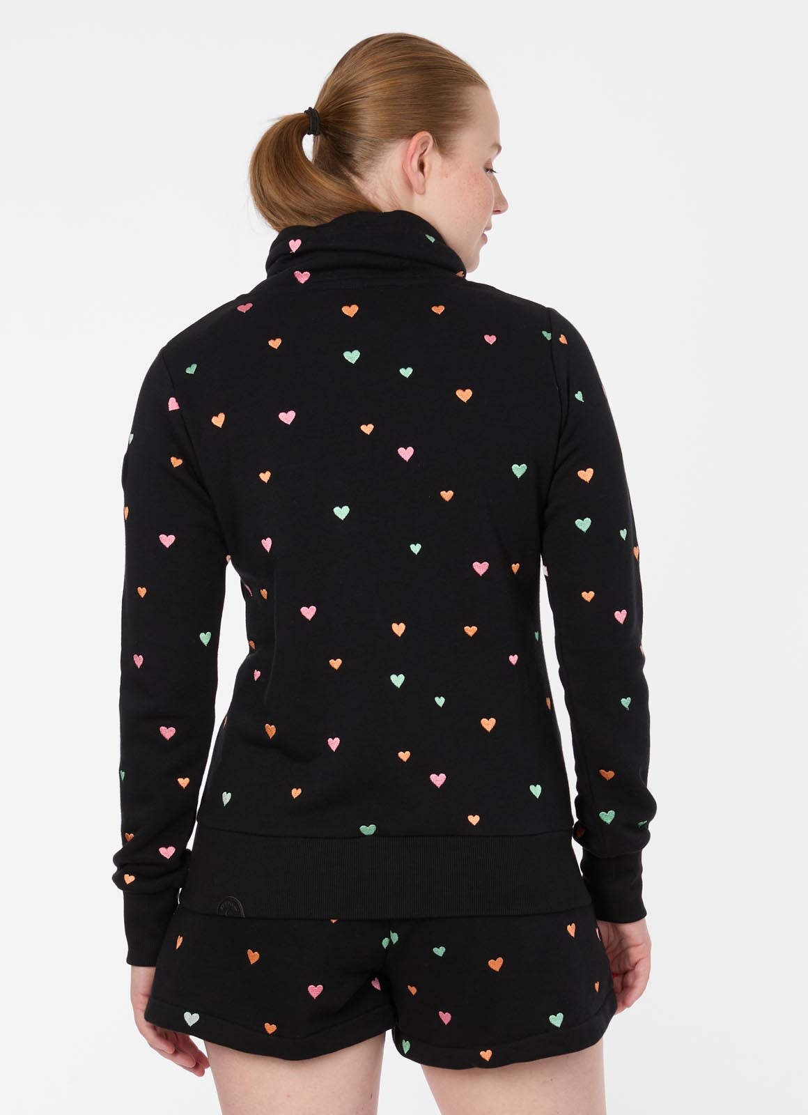 Ragwear Sweatjacke "RONETTE HEARTS" Baumwollmischung, innen unbrushed, leic günstig online kaufen