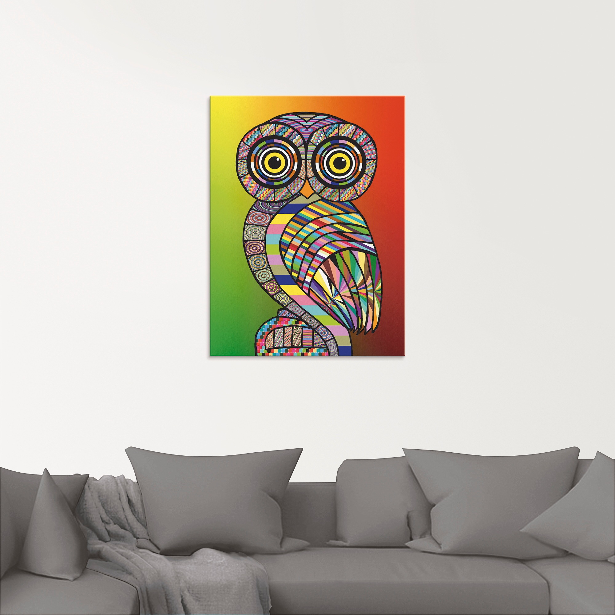 Artland Glasbild »Eule«, Vögel, (1 St.), in verschiedenen Größen