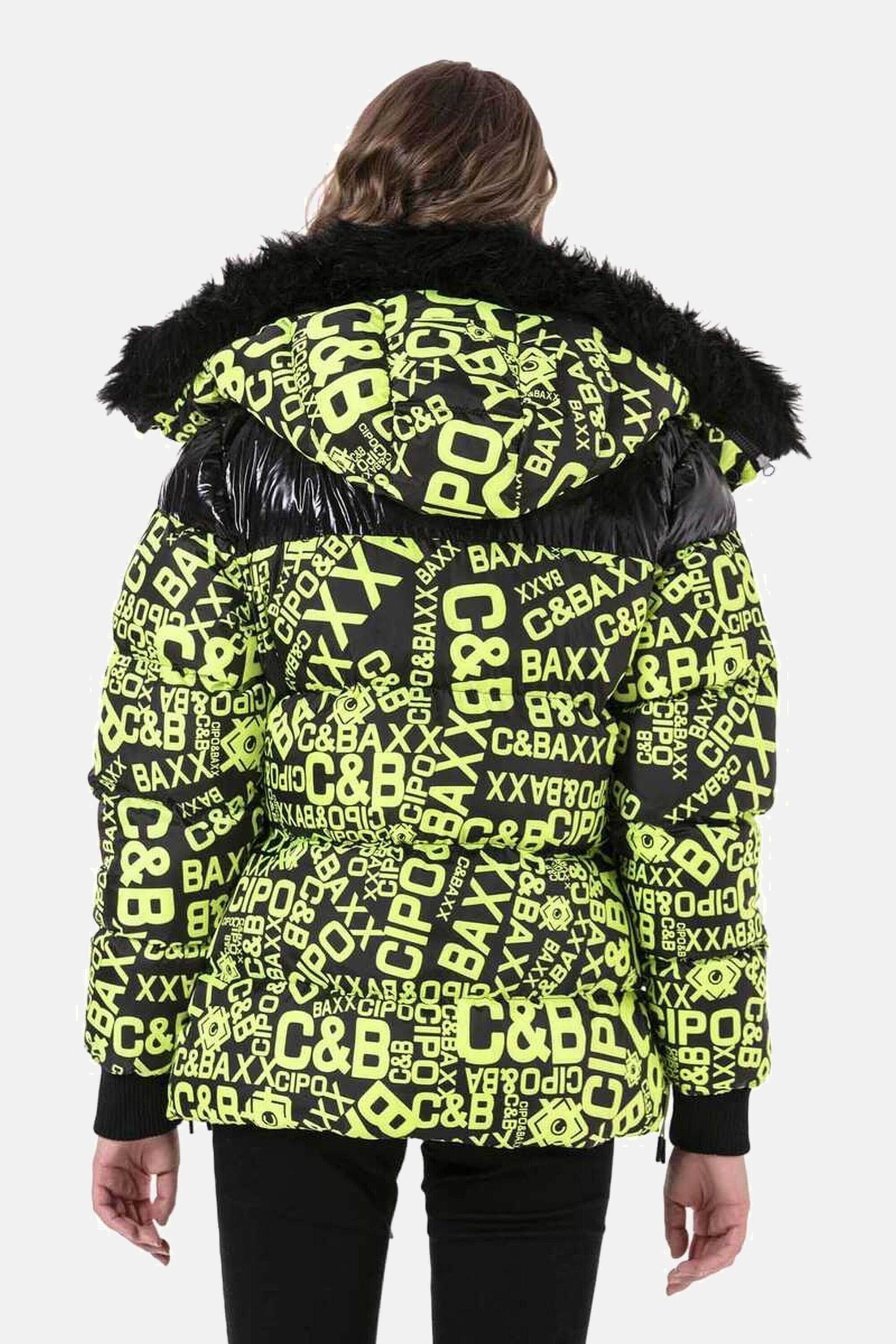 Cipo & Baxx Winterjacke »Jacken«, mit Kapuze, mit modischem Allover-Print, WM129