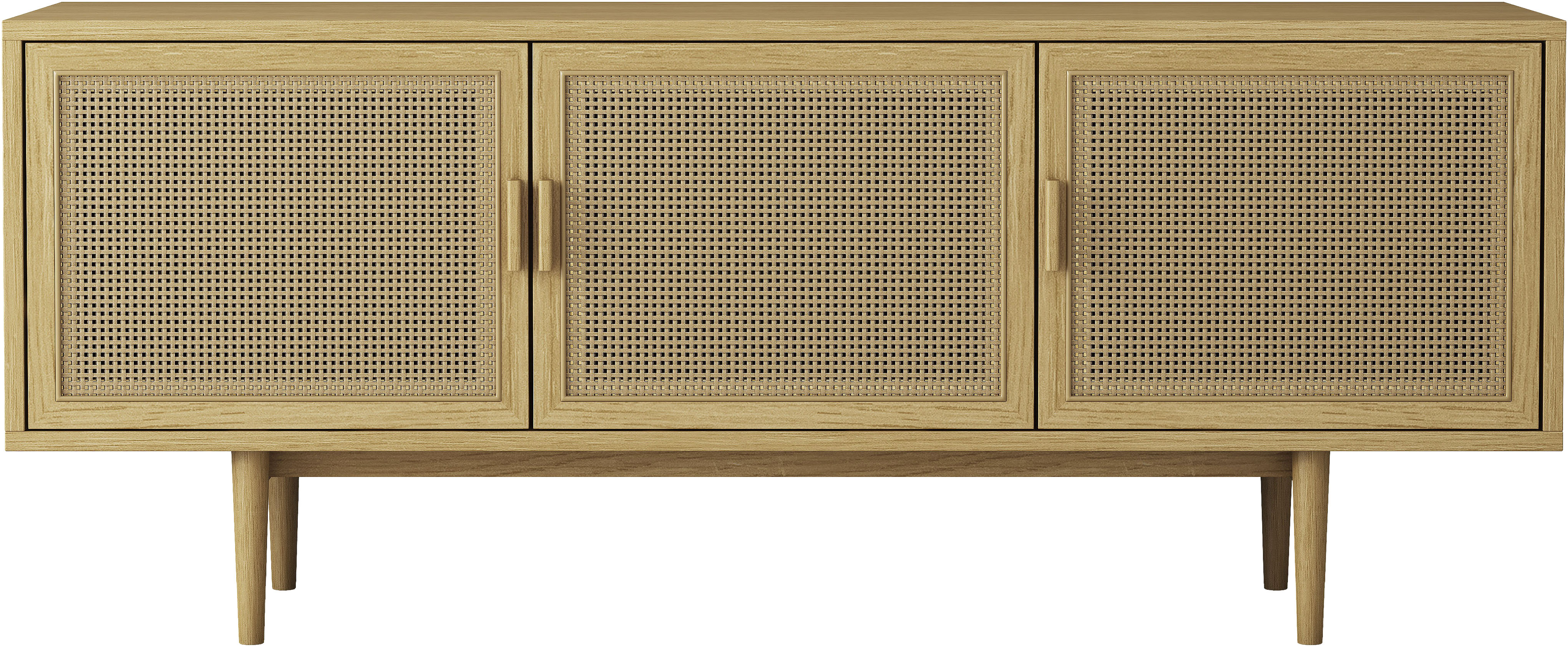 OTTO home TV-Schrank "Lorelia" in moderner Rattan Optik, Lowboard