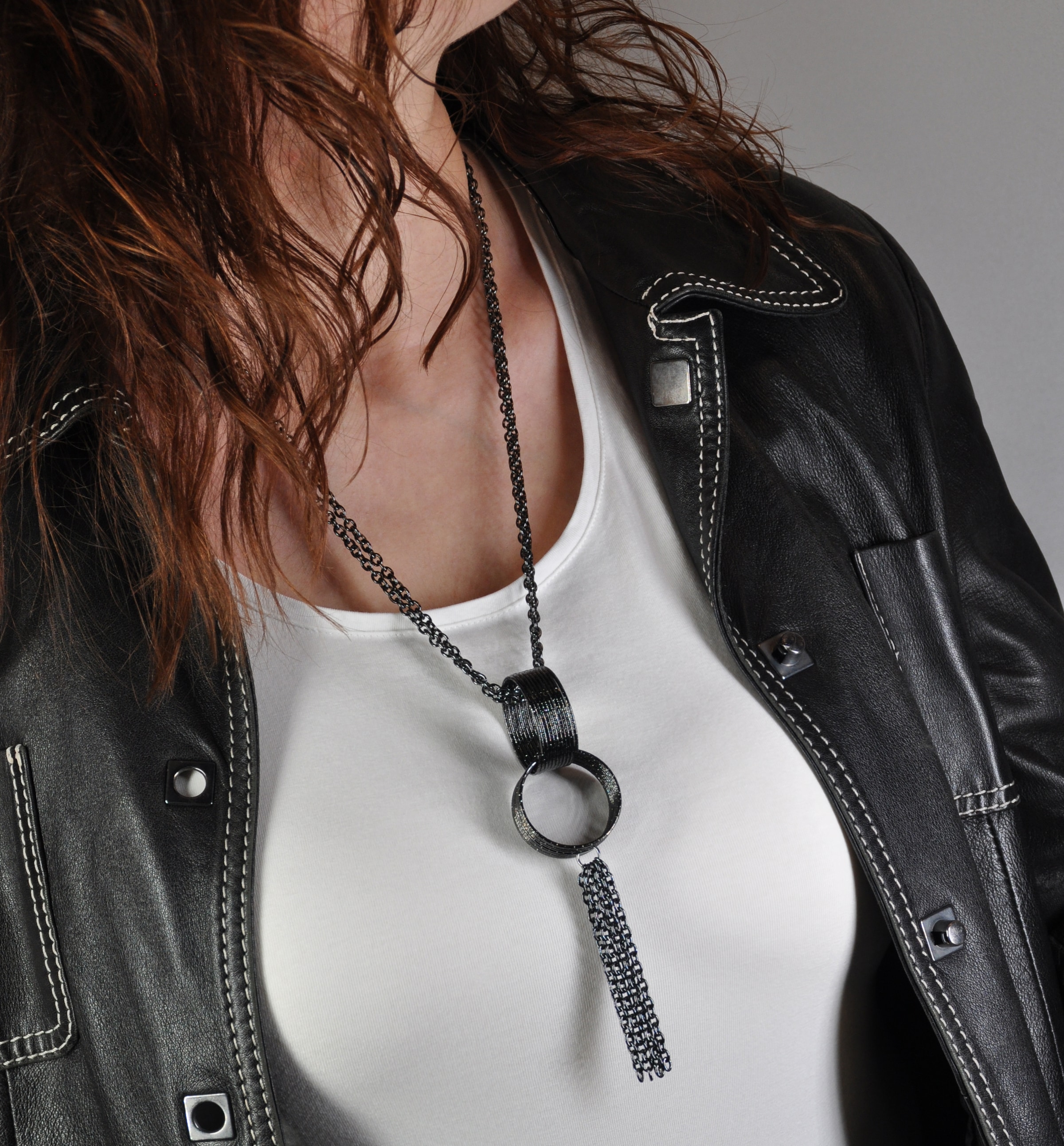 Firetti Lange Kette »Schmuck Geschenk Rough Rings Y-Kette«