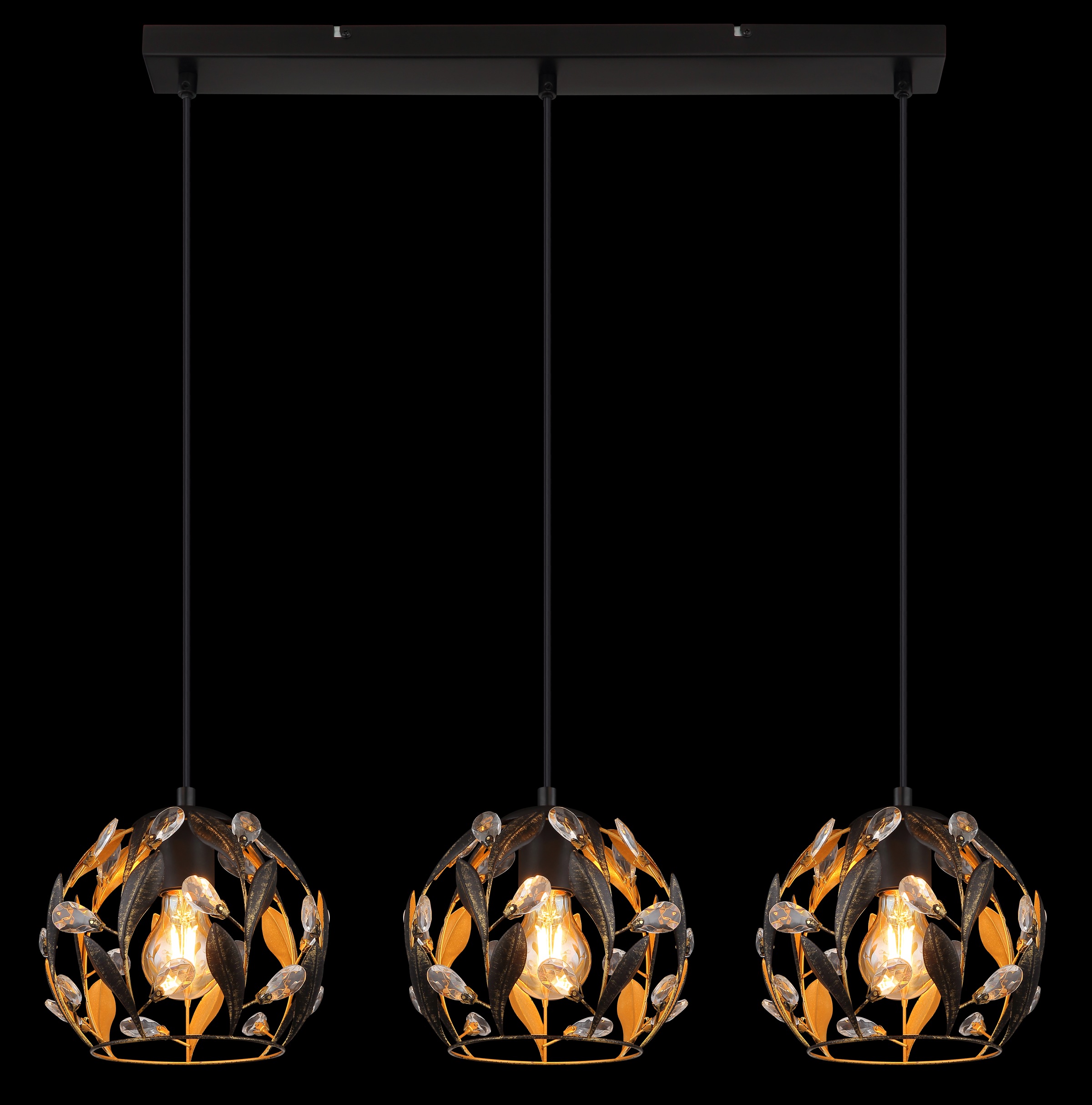 GLOBO LIGHTING Hängeleuchte »MIKA« E27 1 Stk. Hängeleuchte für Esszimmer schwarz gold