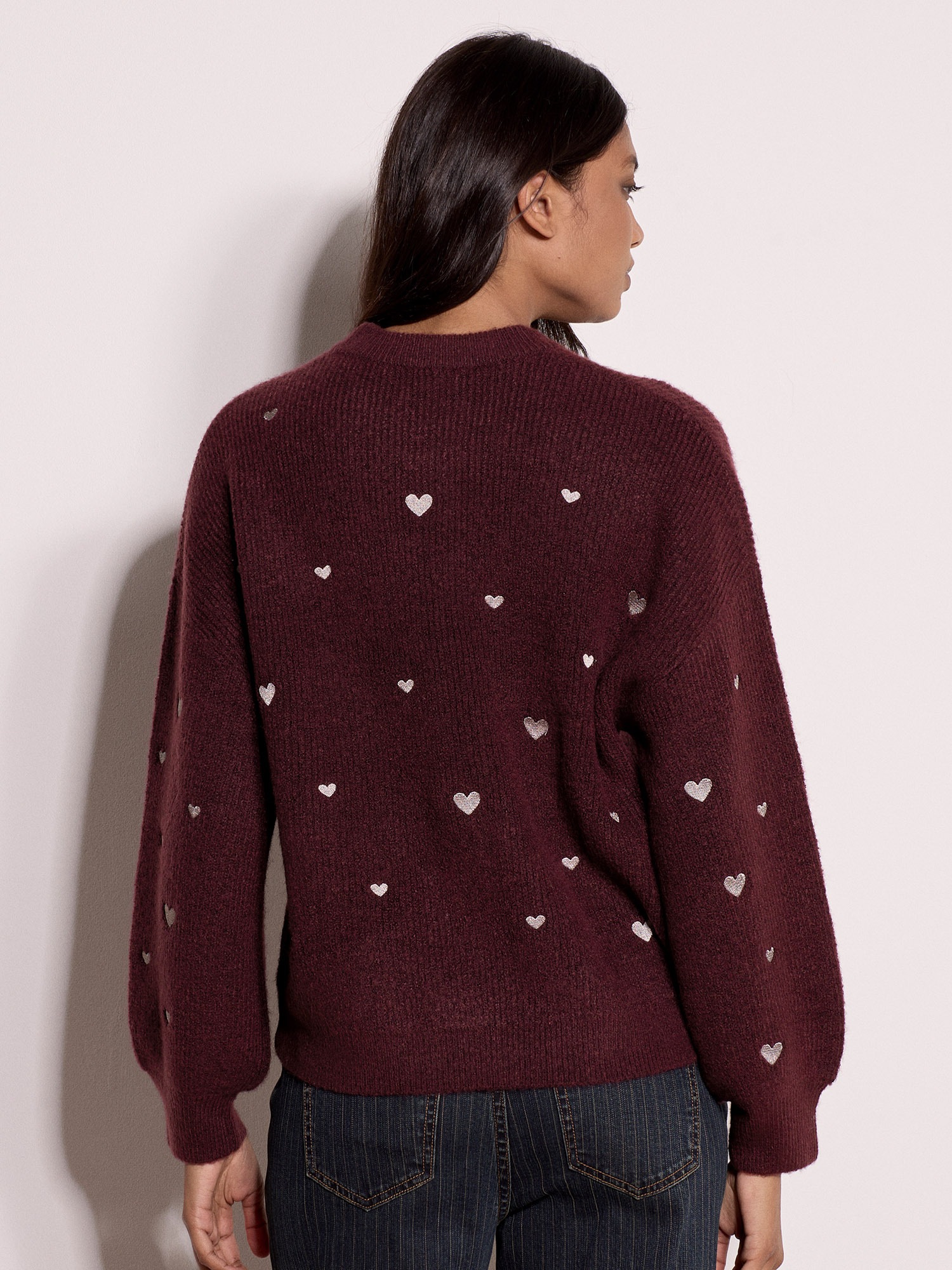 Apricot Strickpullover »Strickpullover« mit aufgestickten Herzen